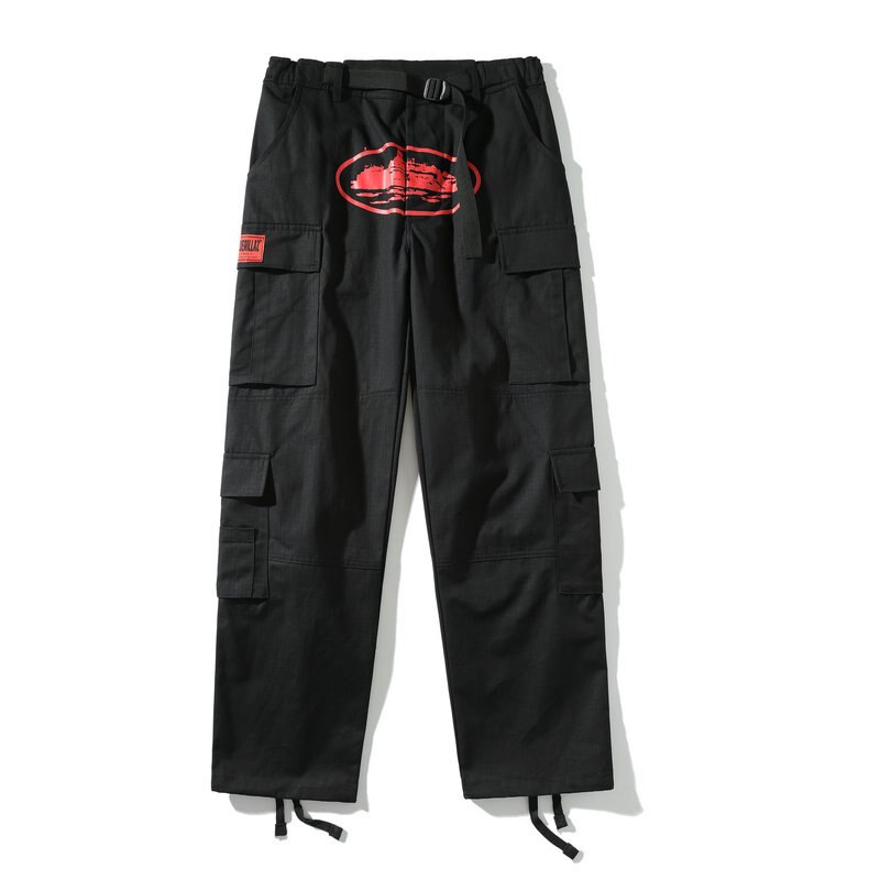 Men's Multi Pocket Casual Pants Letter Printing Fashion Loose Breathable Pants Couple Street Hip Hop Harajuku Pants Ropa Hombre