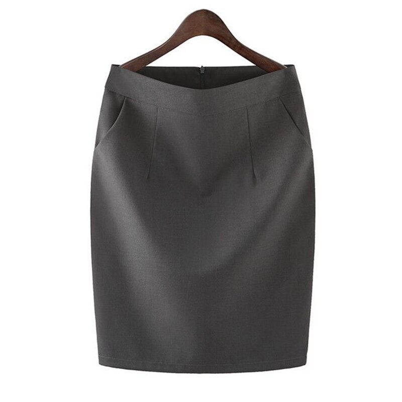 With Pockets Work Wear High Waist 7 Size Mini Formal Skirts Womens Office Lady OL 11COLOR Bodycon Vintage Black Pencil Skirt c49