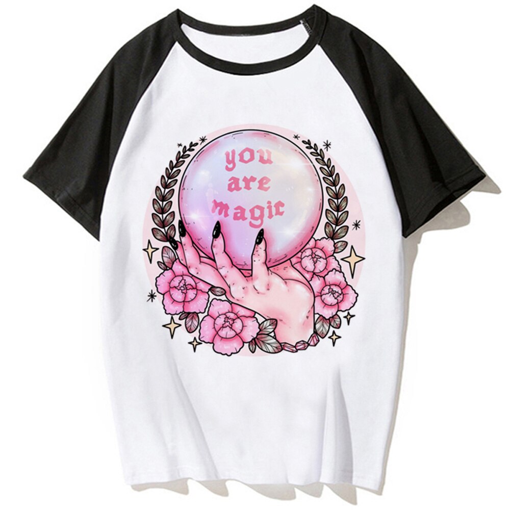 Witch Magic top women summer Japanese manga t shirt female funny clothes