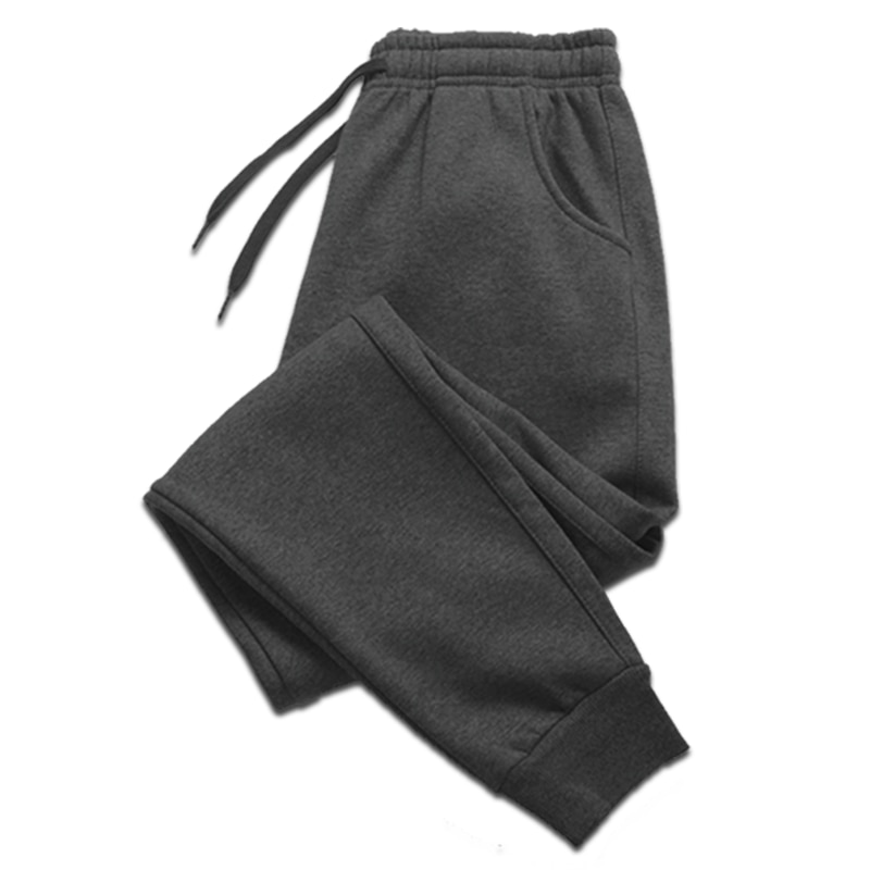 Men Women Long Pants Autumn and Winter Mens Casual Fleece Sweatpants Soft Sports Pants Jogging Pants S-4XL