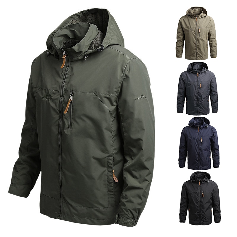 Men Windbreaker Military Field Jackets Outerwear Mens Winter Autumn Waterproof Flight Pilot Coat Hoodie Men Hunting Army Clothes