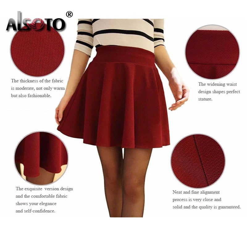 Winter and Summer Style Brand Women Skirt Elastic Faldas Ladies Midi Skirts Sexy Girl Mini Short Skirts Saia Feminina
