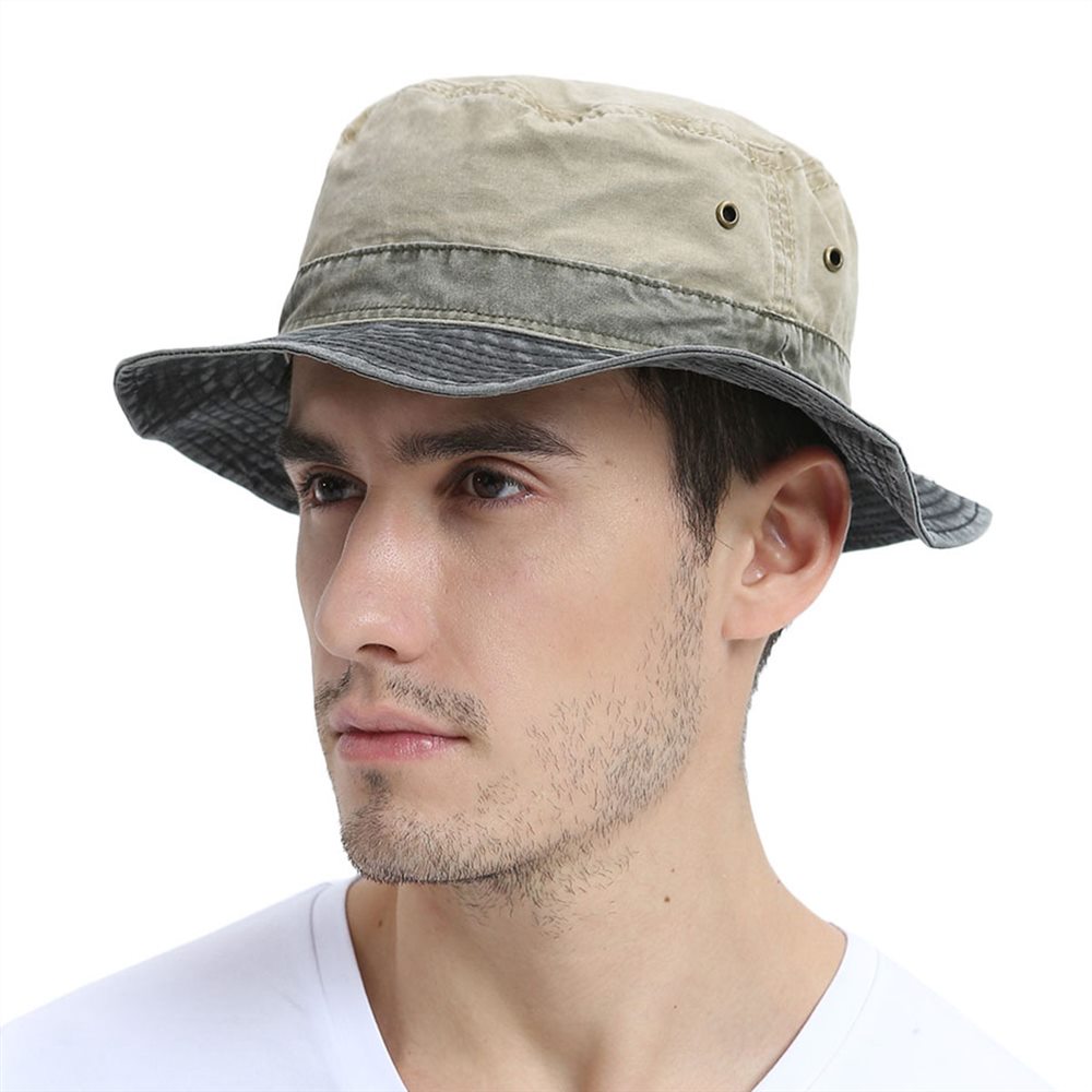 Bucket Hats for Men Washed Cotton Outdoor Panama Hat Summer Fishing Hunting Cap UV400 Sun Protection Caps Panama Hat