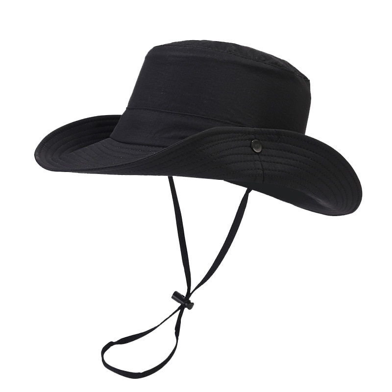 Quick Drying Bucket Hat Unisex Outdoor Hiking Mountain-climbing Fishing Sun Protection Cap Solid Panama Cap Fisherman Hat