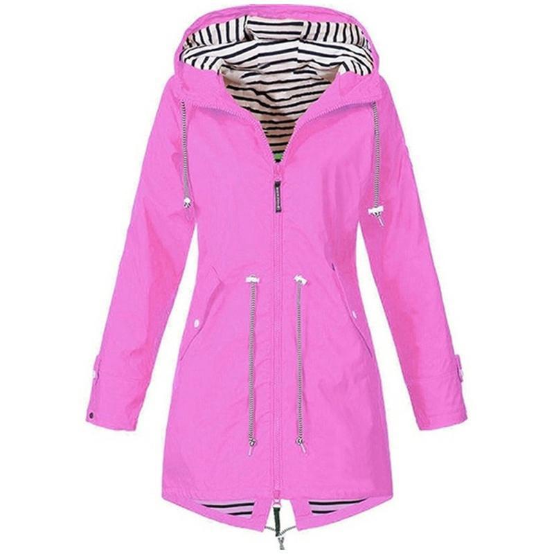 Women Jacket Coat Windproof Waterproof Transition Hooded Outdoor Hiking Clothes Outerwear Women Lightweight Rainc
