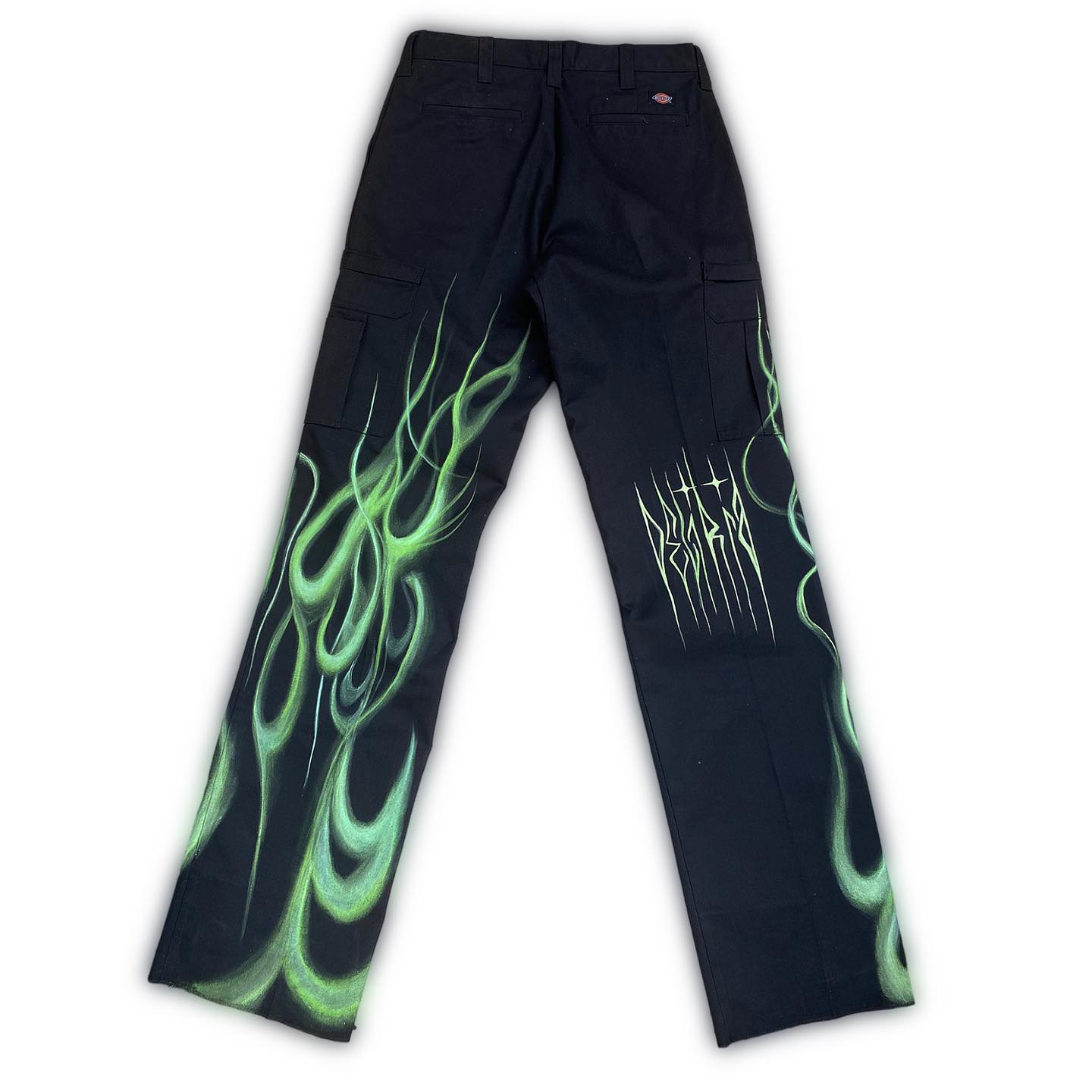 Pants Jeans Hip Hop Abstract Graphic Print Black Multi Pocket Cargo Pants Men New Punk Rock Wide Leg Pants Streetwear