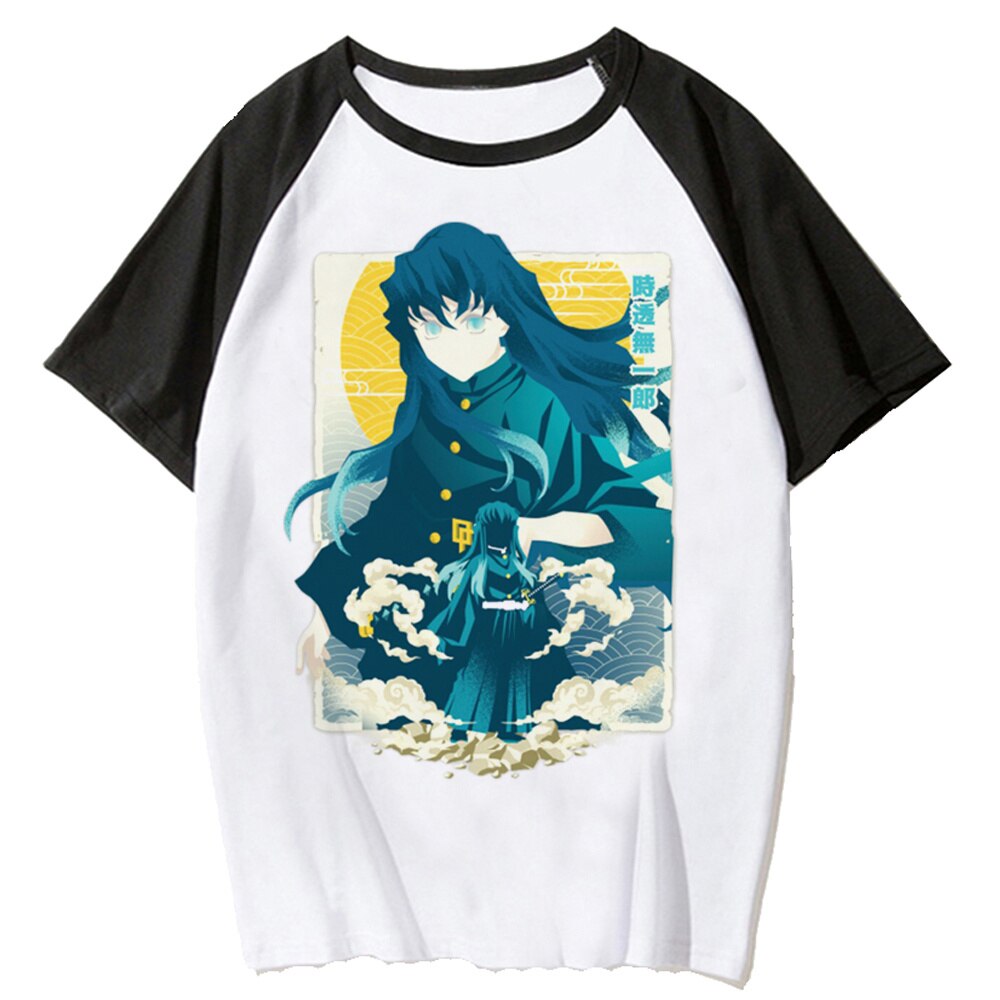 Muichiro Tokito top women anime t shirt girl Japanese clothing