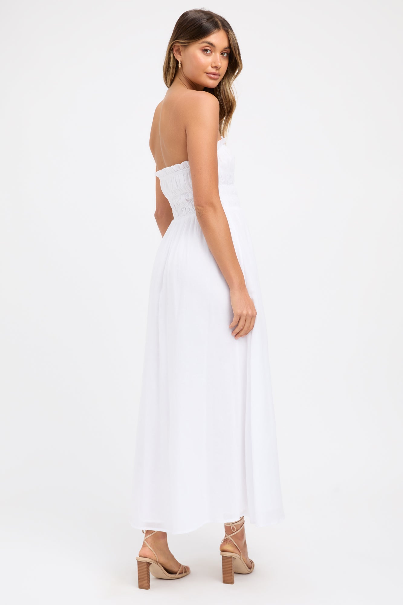 Georgette Strapless Dress