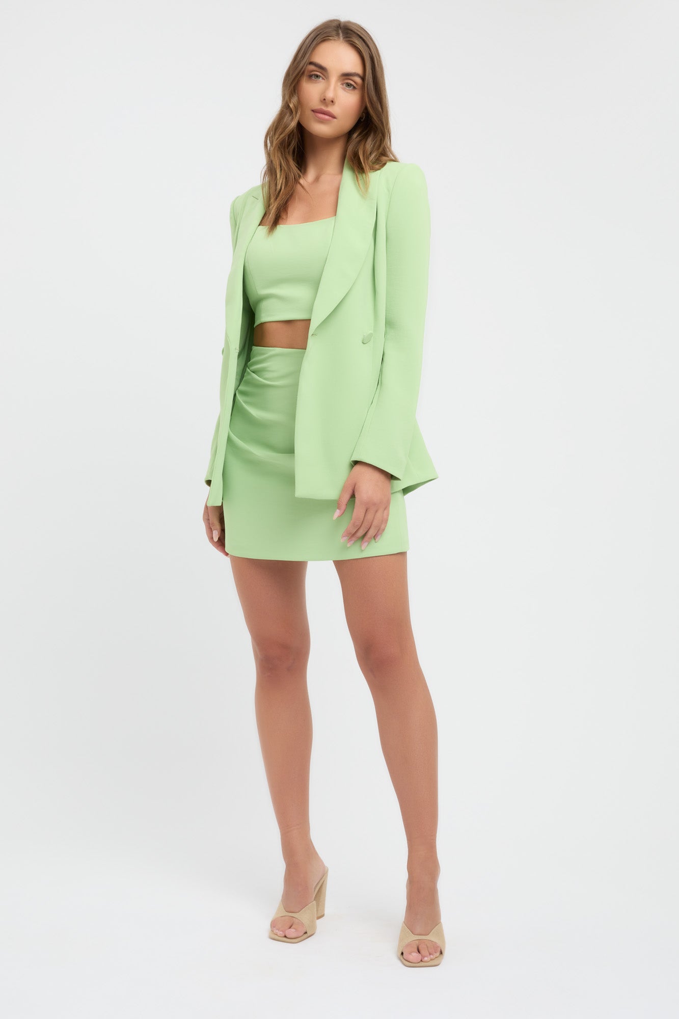 Alpha Rouched Mini Skirt