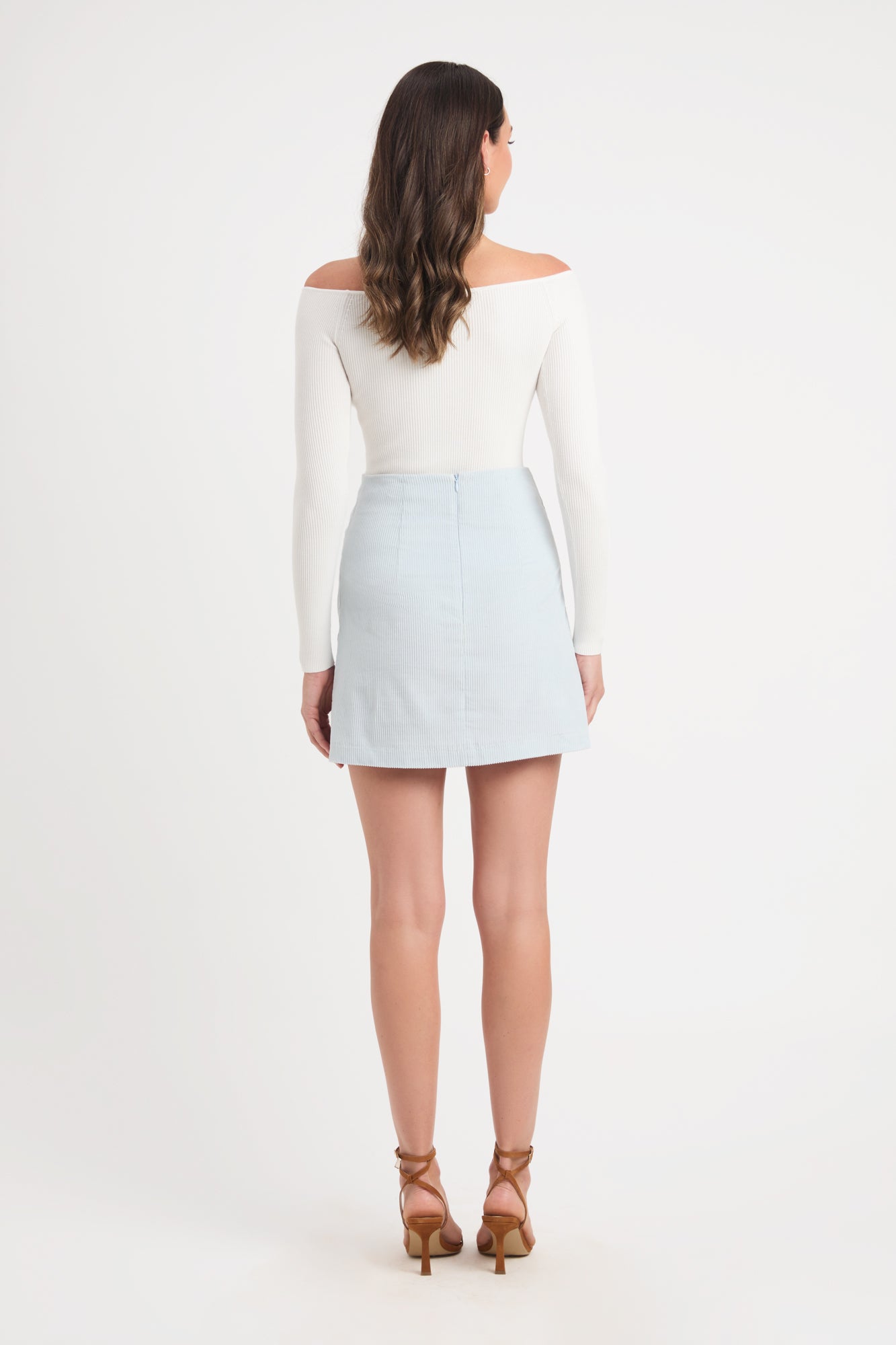 Cord A-Line Mini Skirt