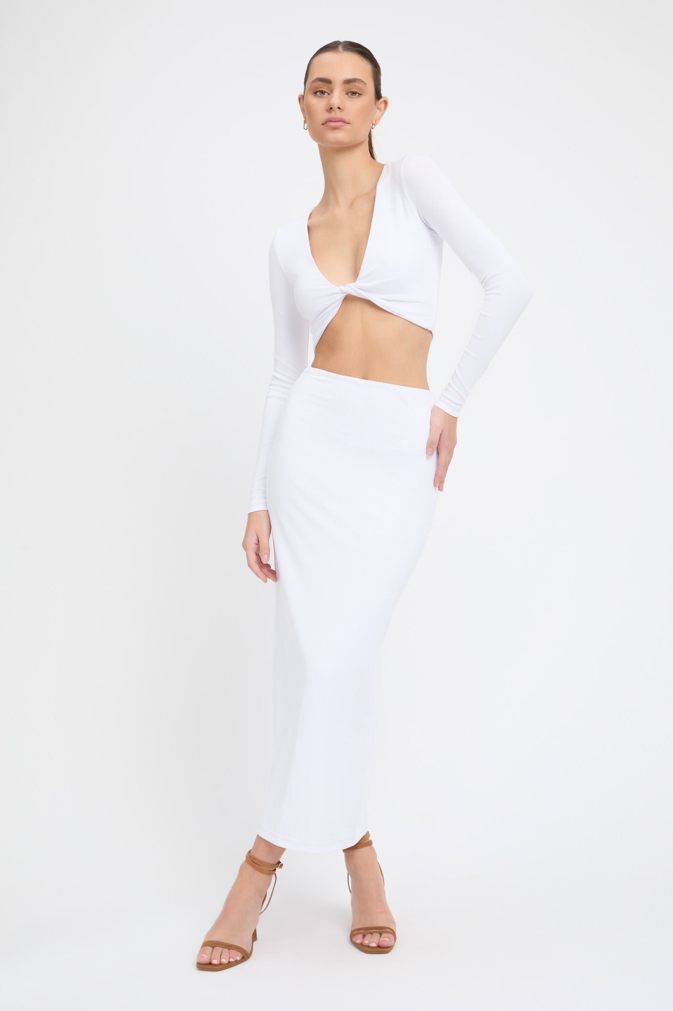 Staple Rib Midi Skirt