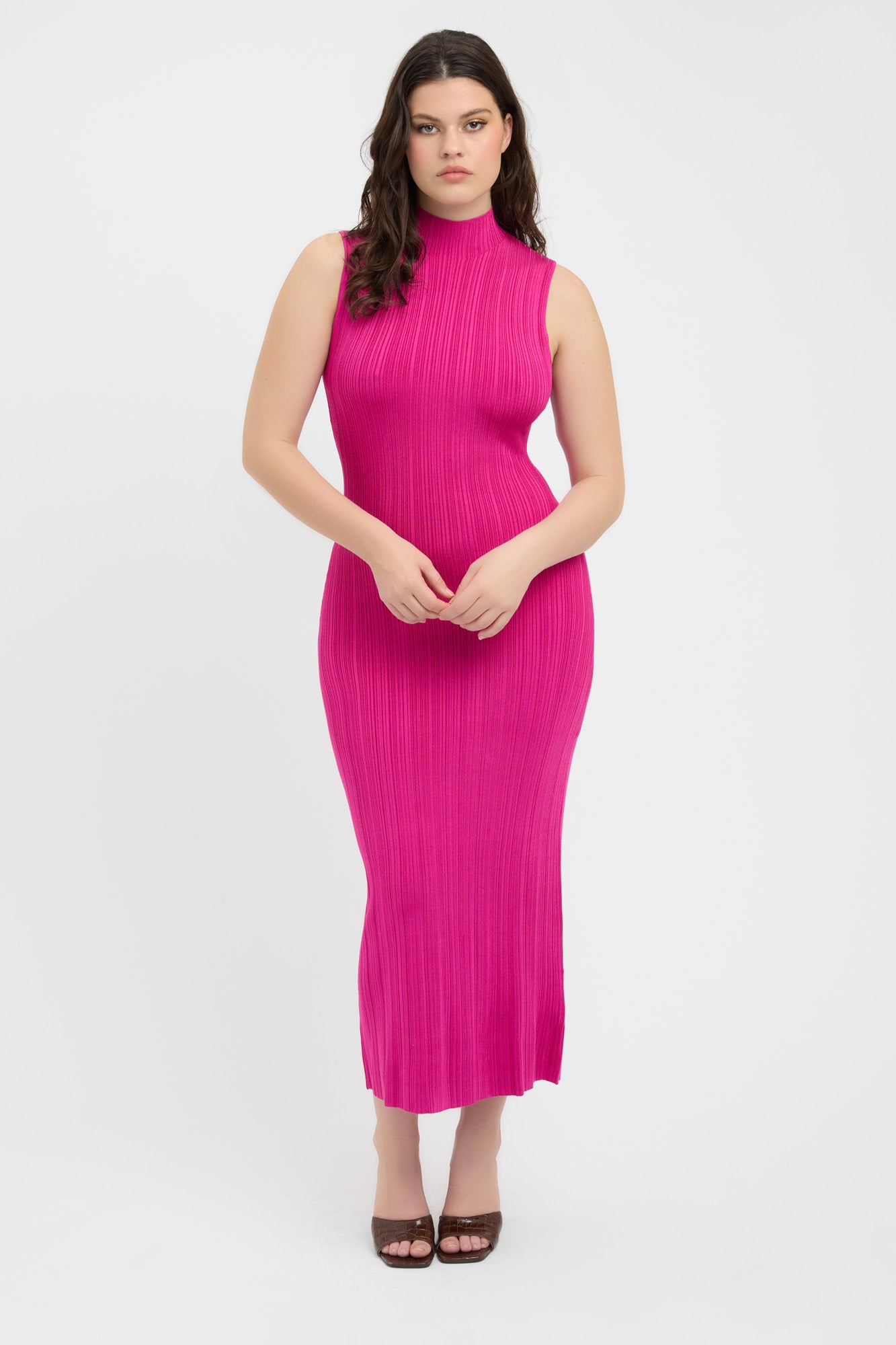 Raisa Funnel Midi Dress
