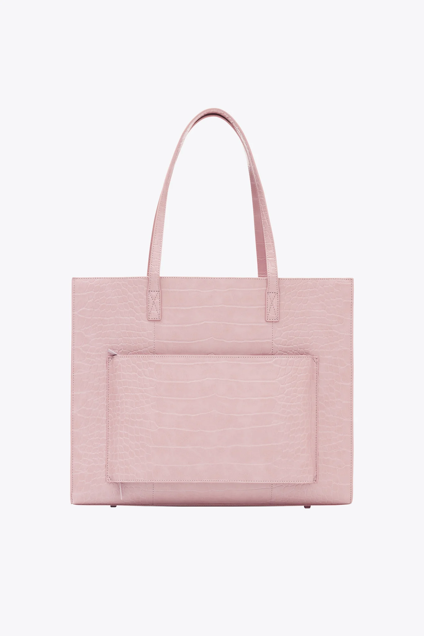 The Large Work Tote in Atlas Pink Croc