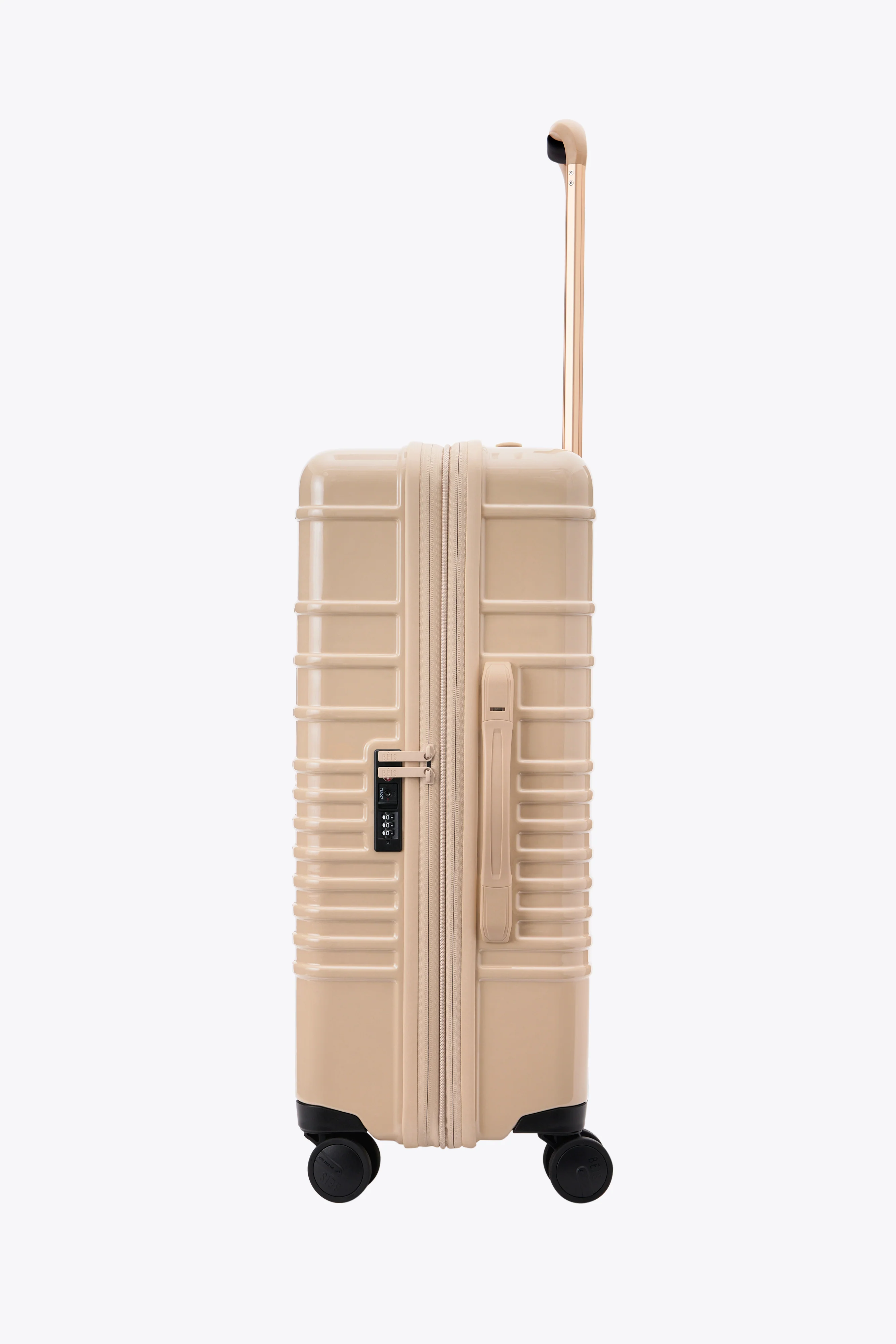 The Medium Check-In Roller in Glossy Beige