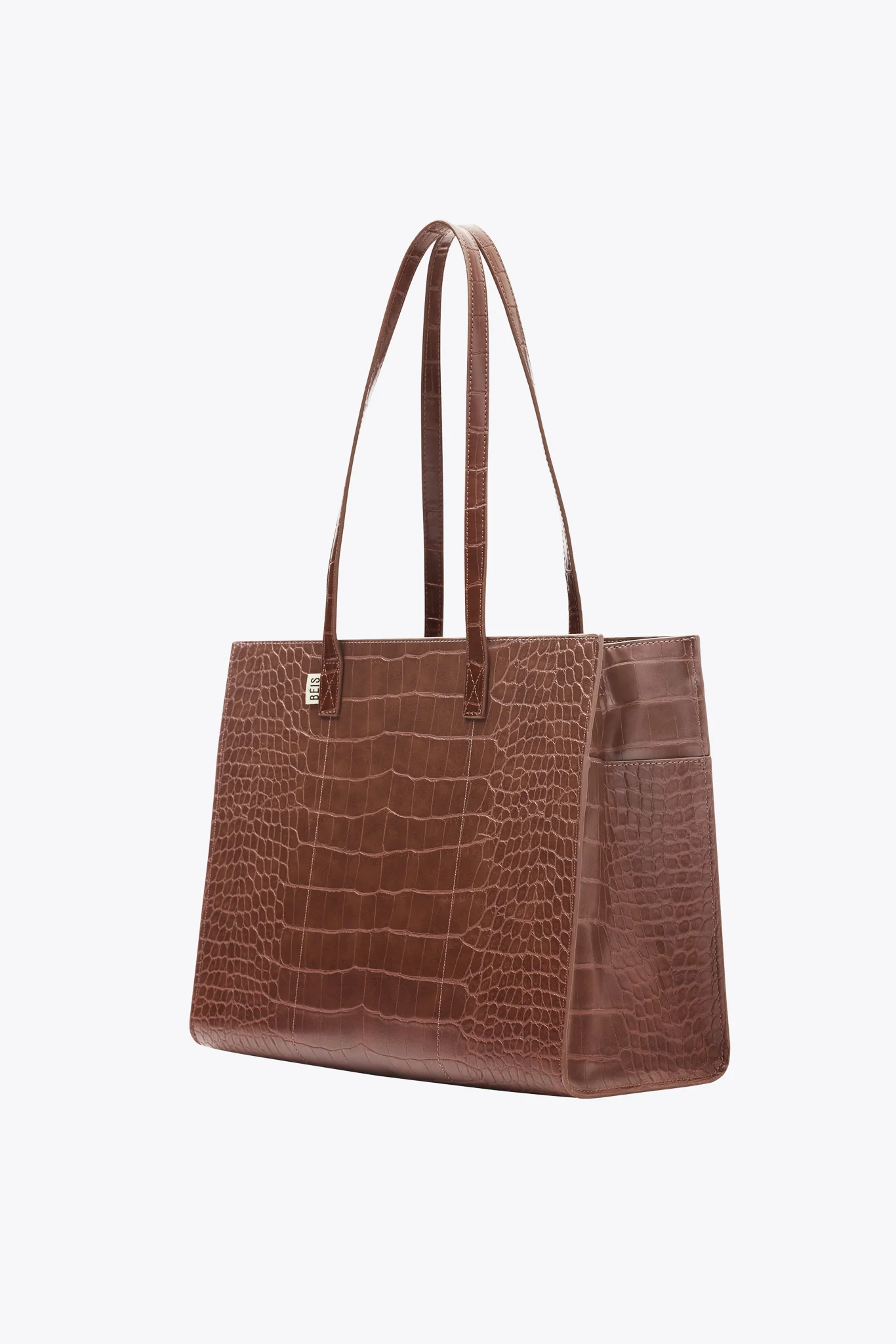The Work Tote in Maple Croc