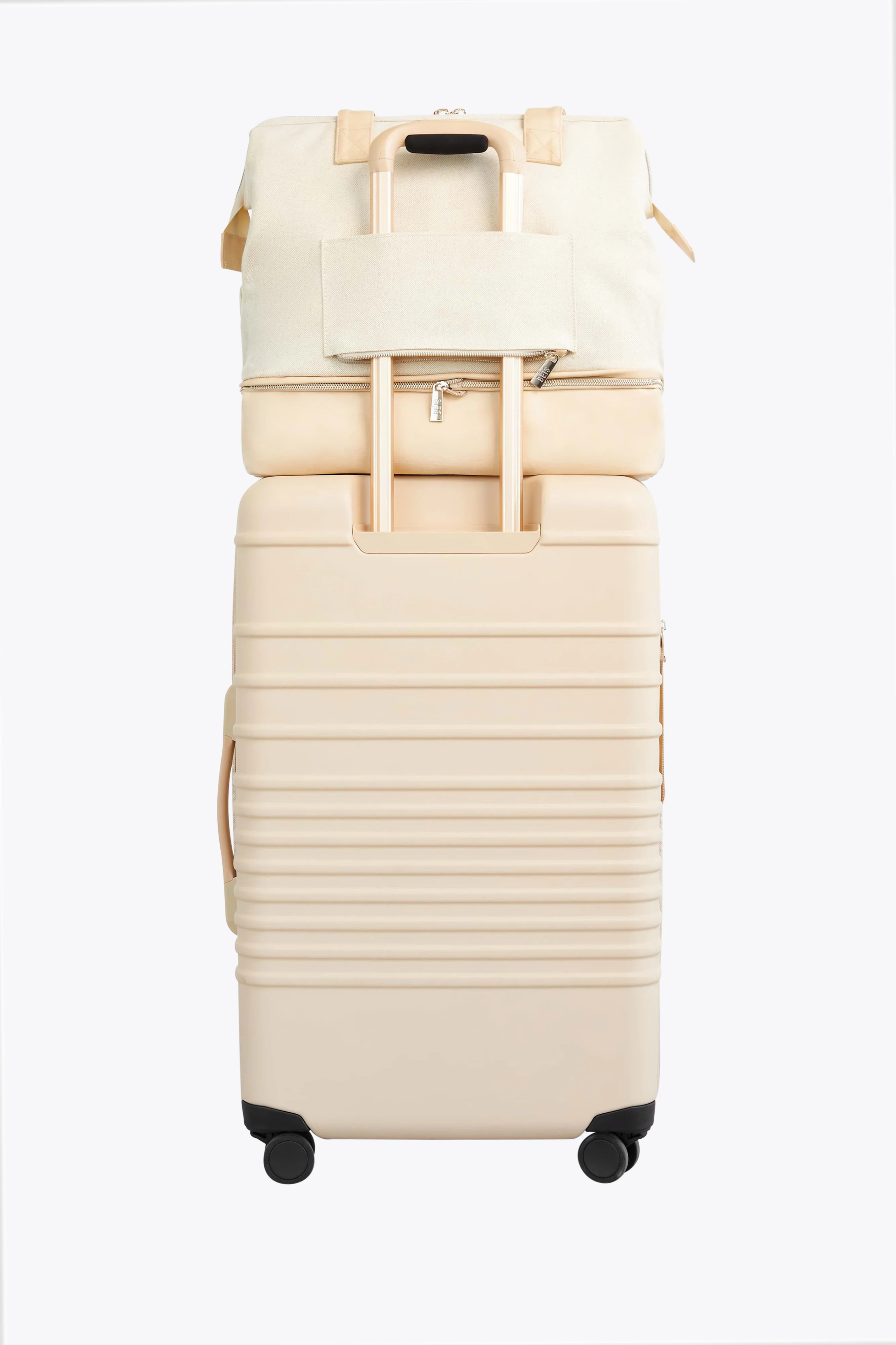 The Convertible Mini Weekender in Beige