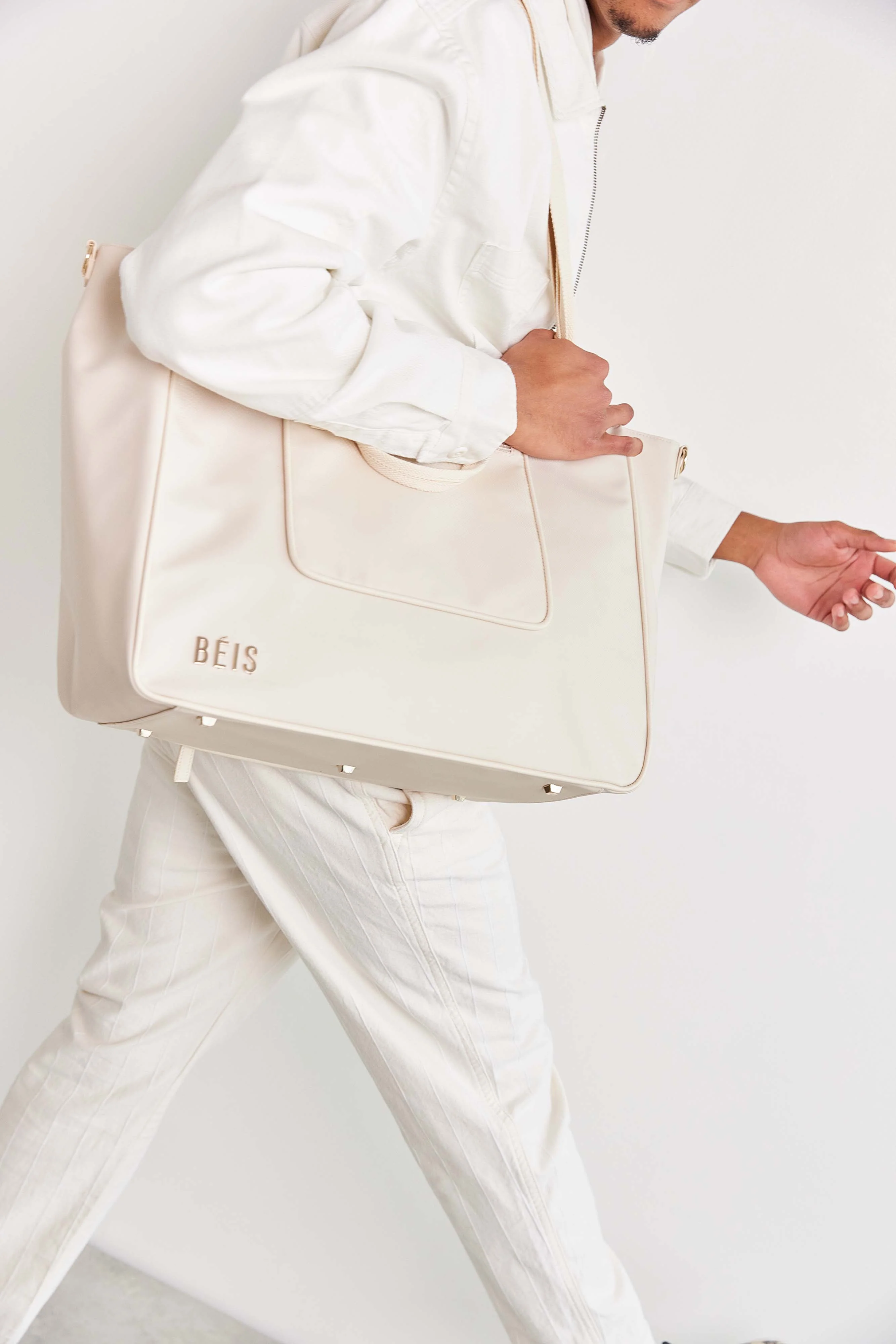 The East To West Tote in Beige