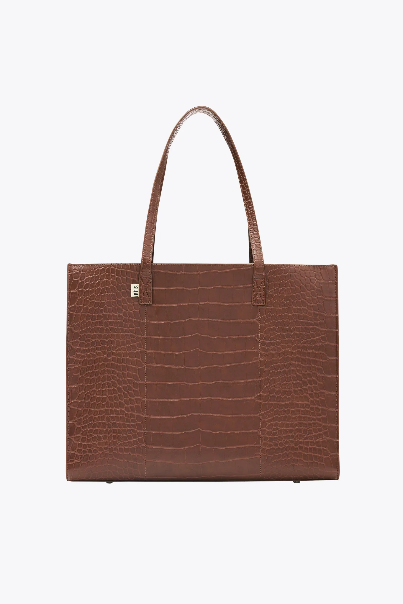 The Large Work Tote in Maple Croc