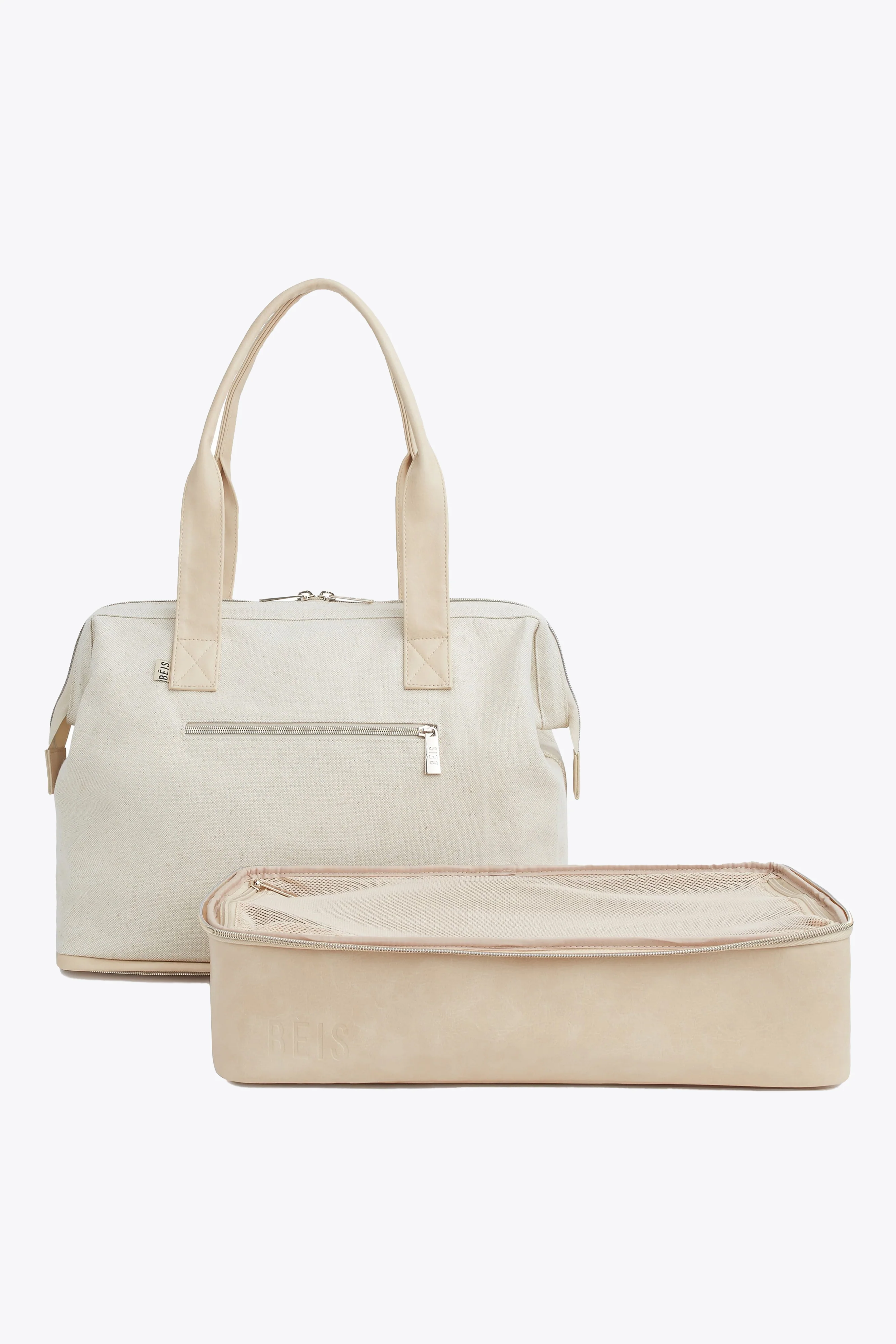 The Convertible Mini Weekender in Beige