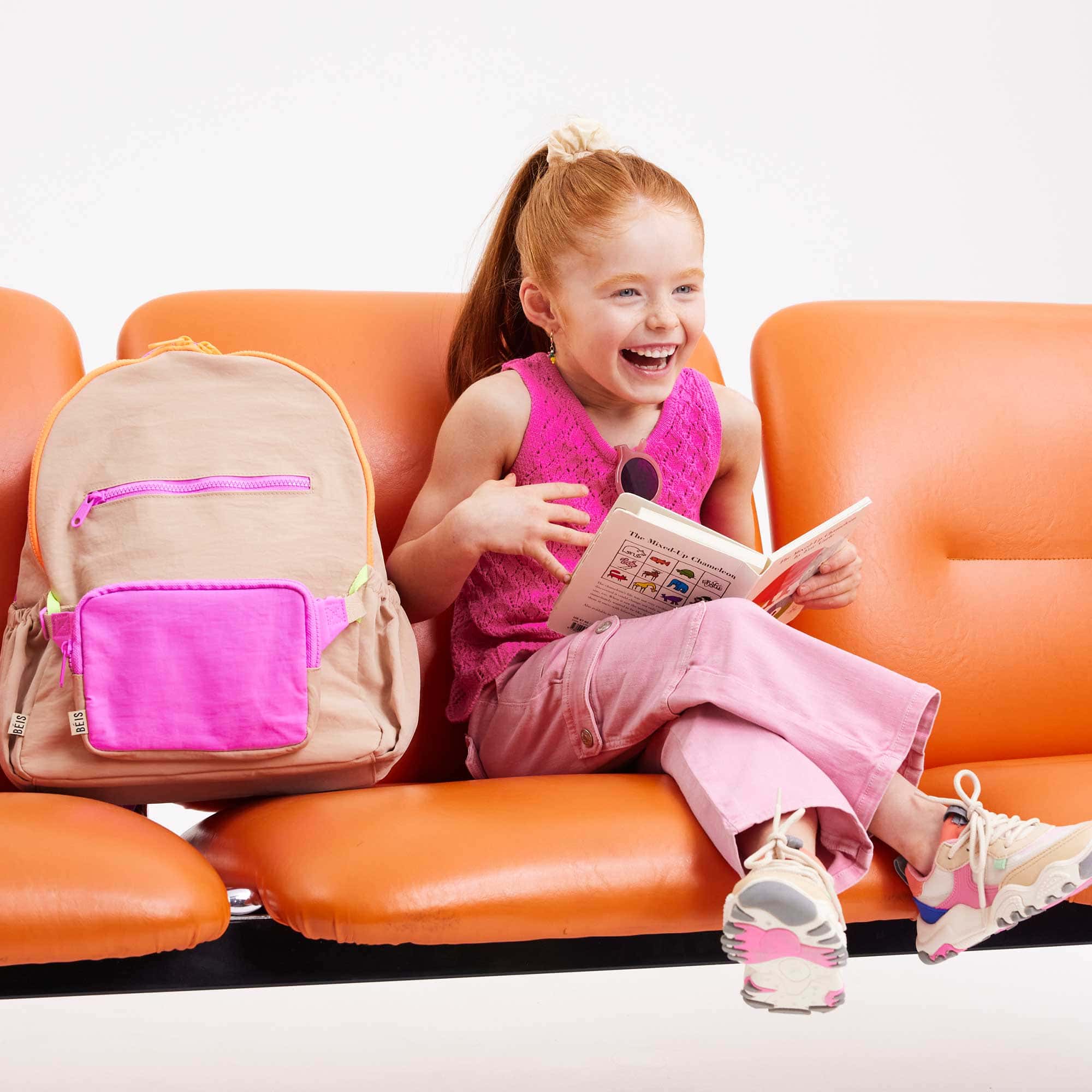 The Kids Backpack in Beige