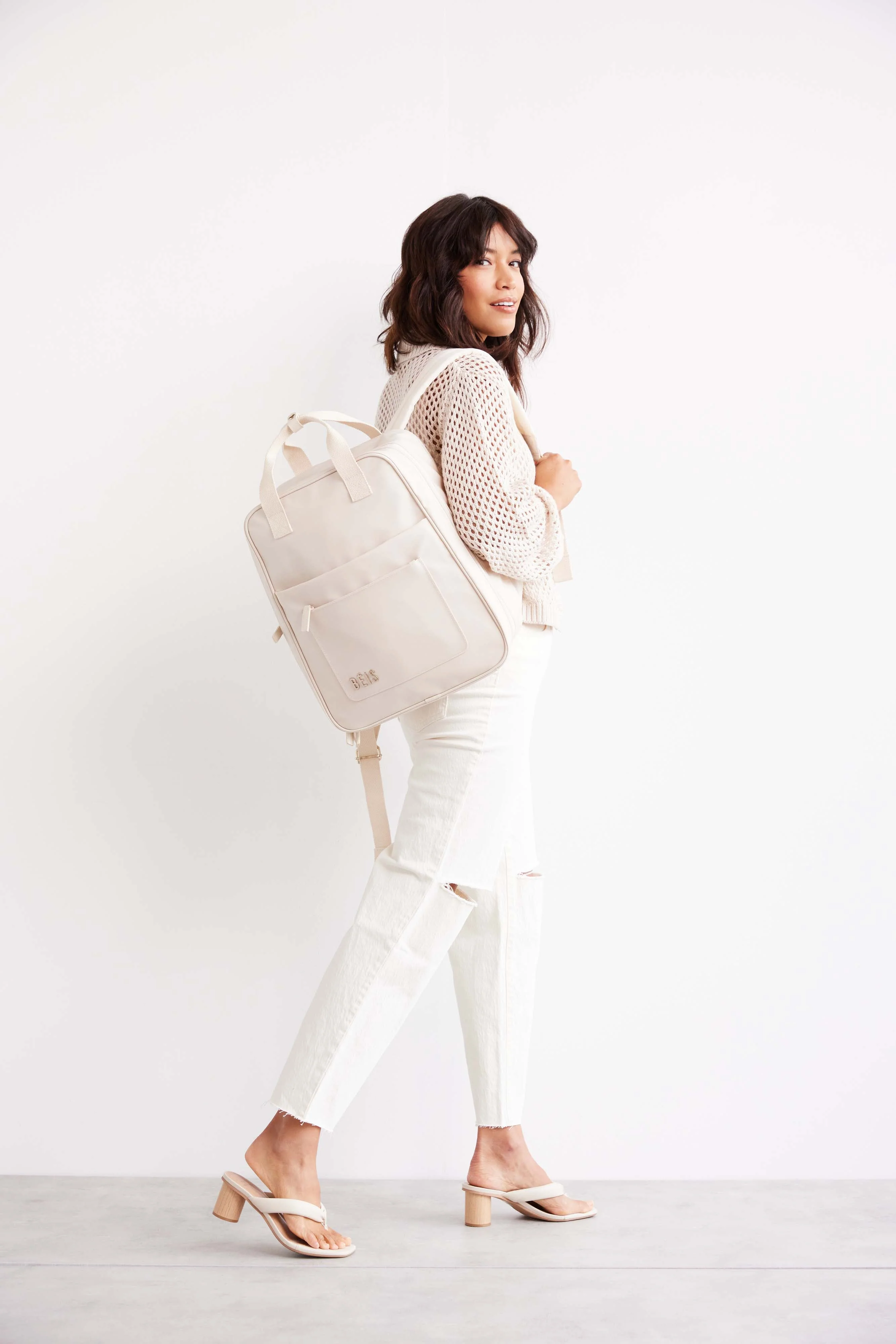 Resale The Expandable Backpack in Beige