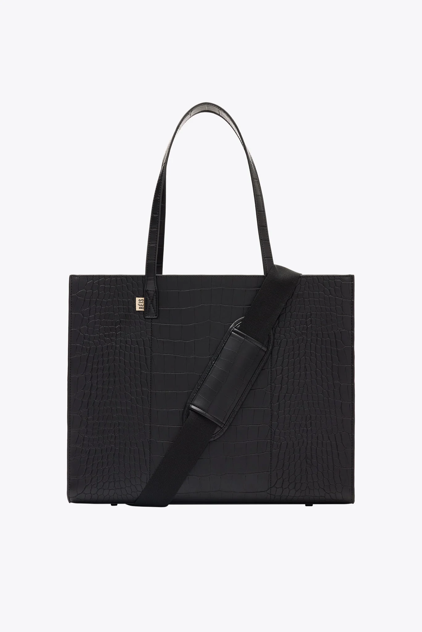 Resale The Large Work Tote in Black Croc