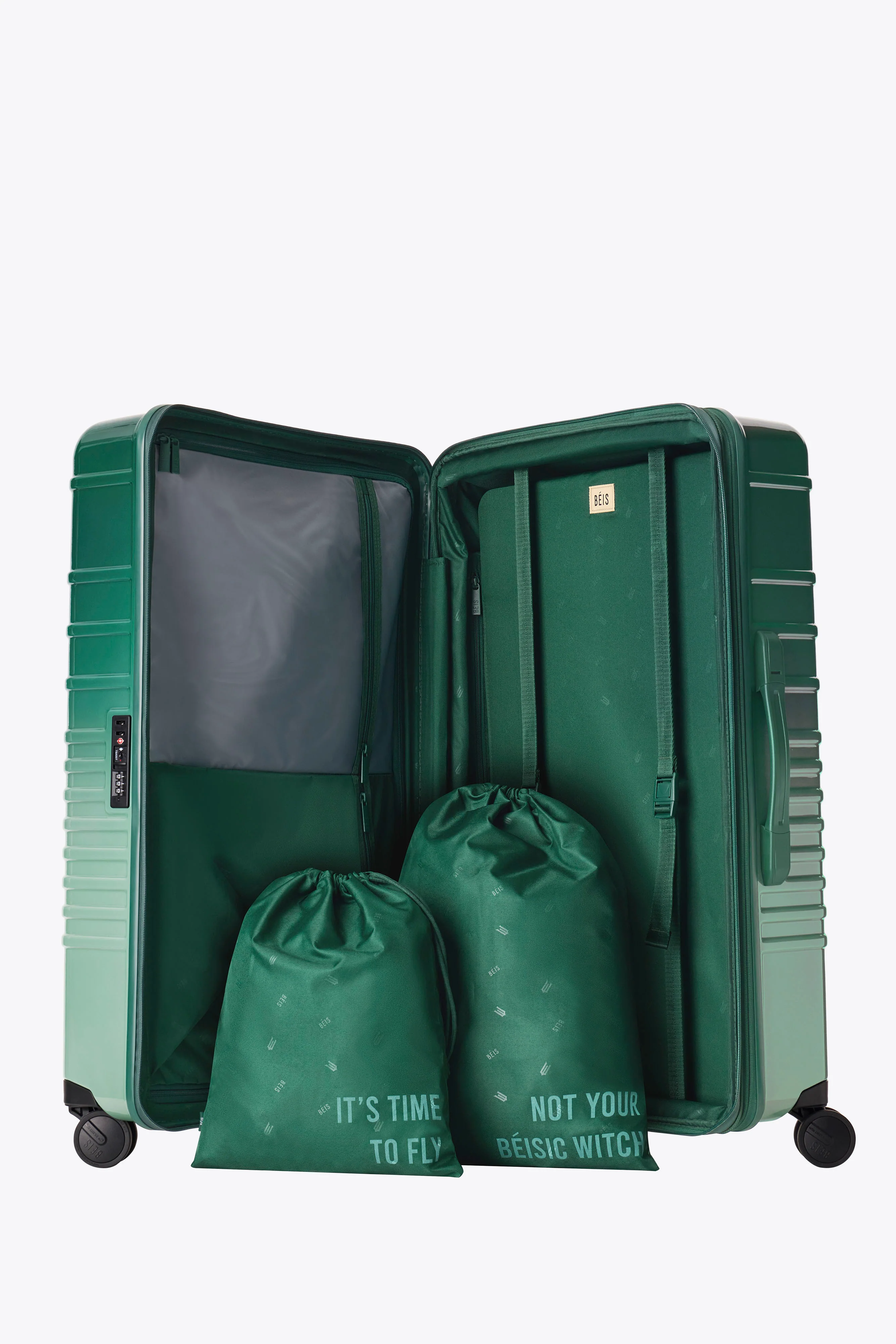 The Large Check-In Roller in Wicked Green