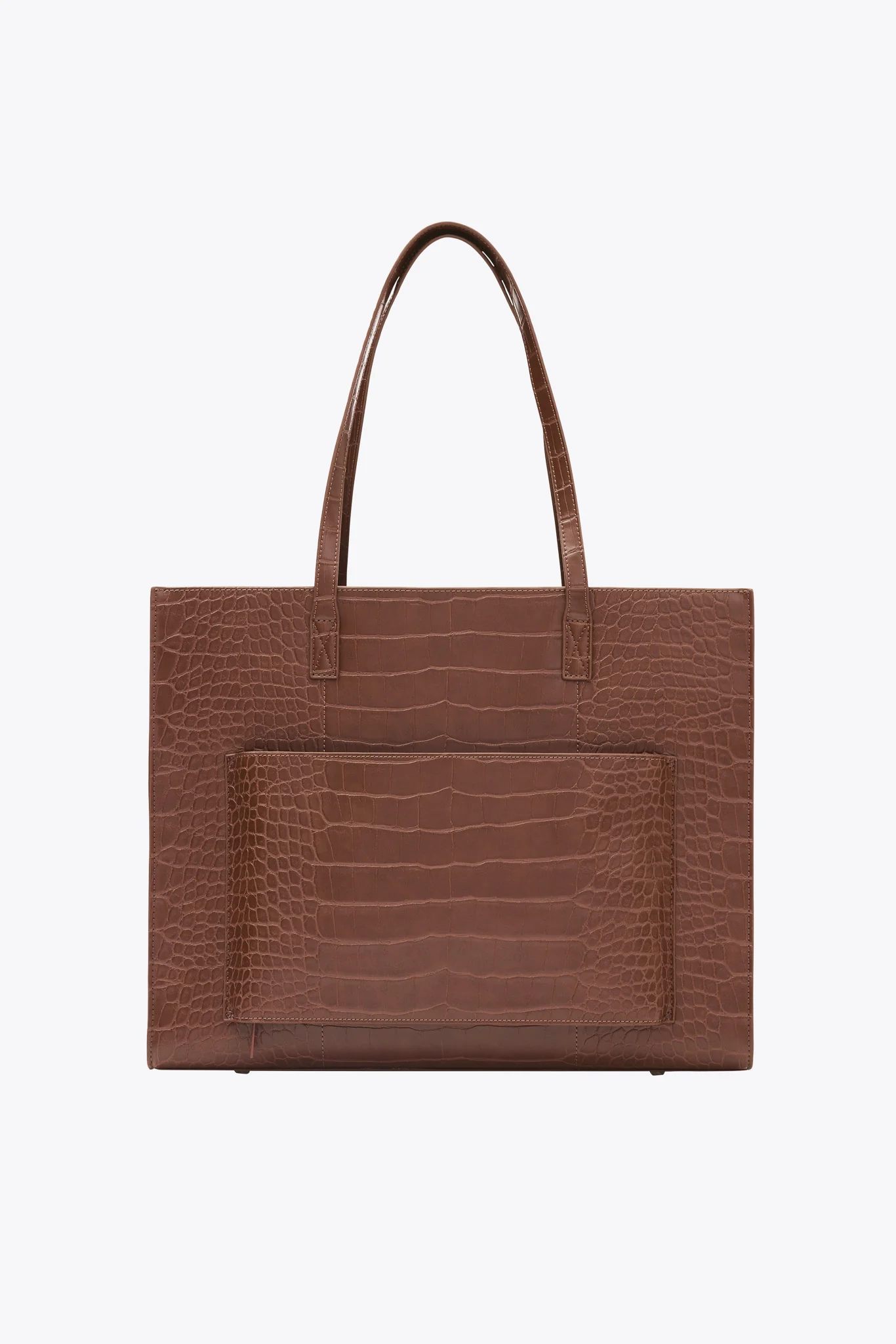 The Large Work Tote in Maple Croc