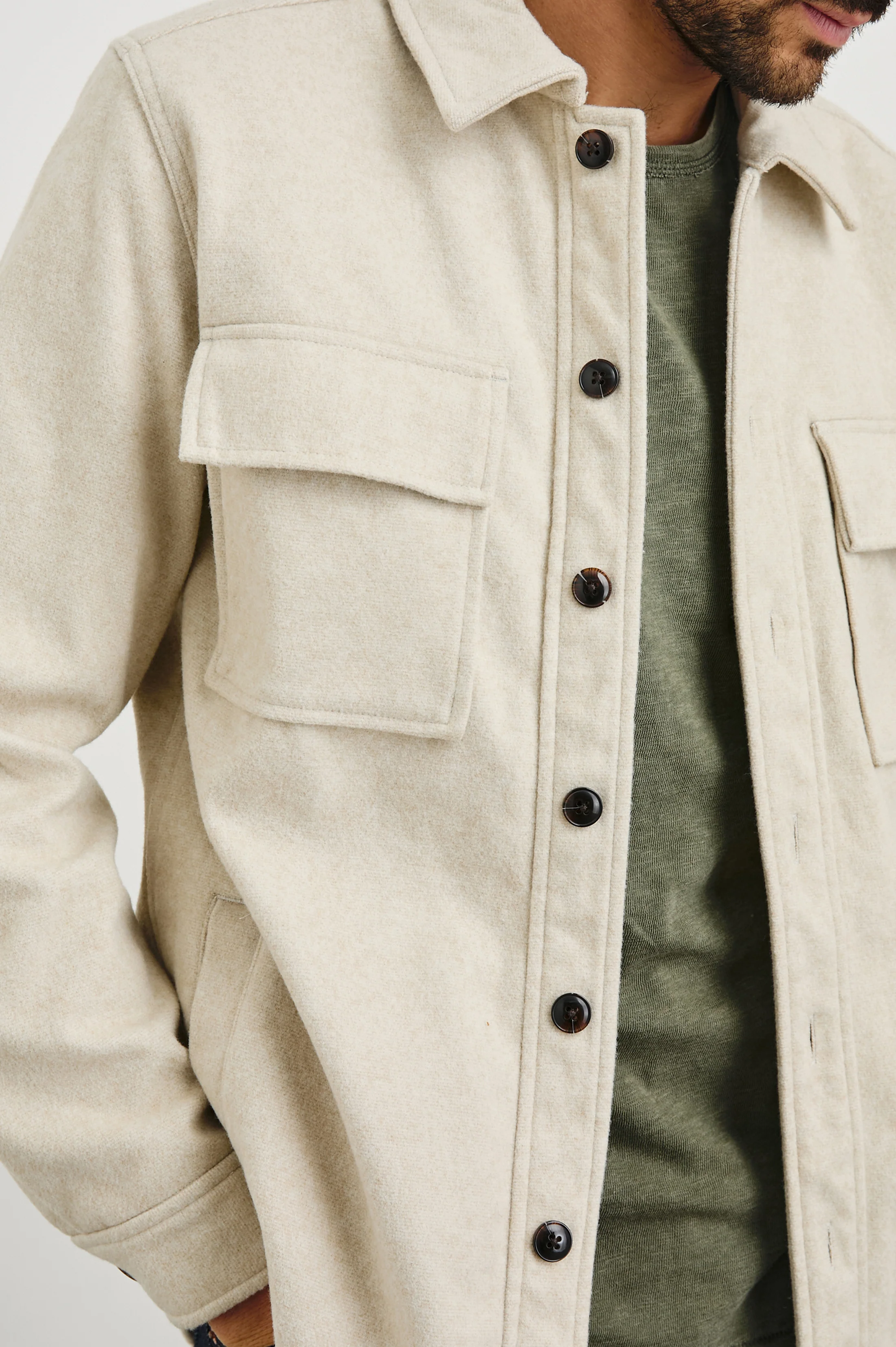 Warner Shirt Jacket - Beige