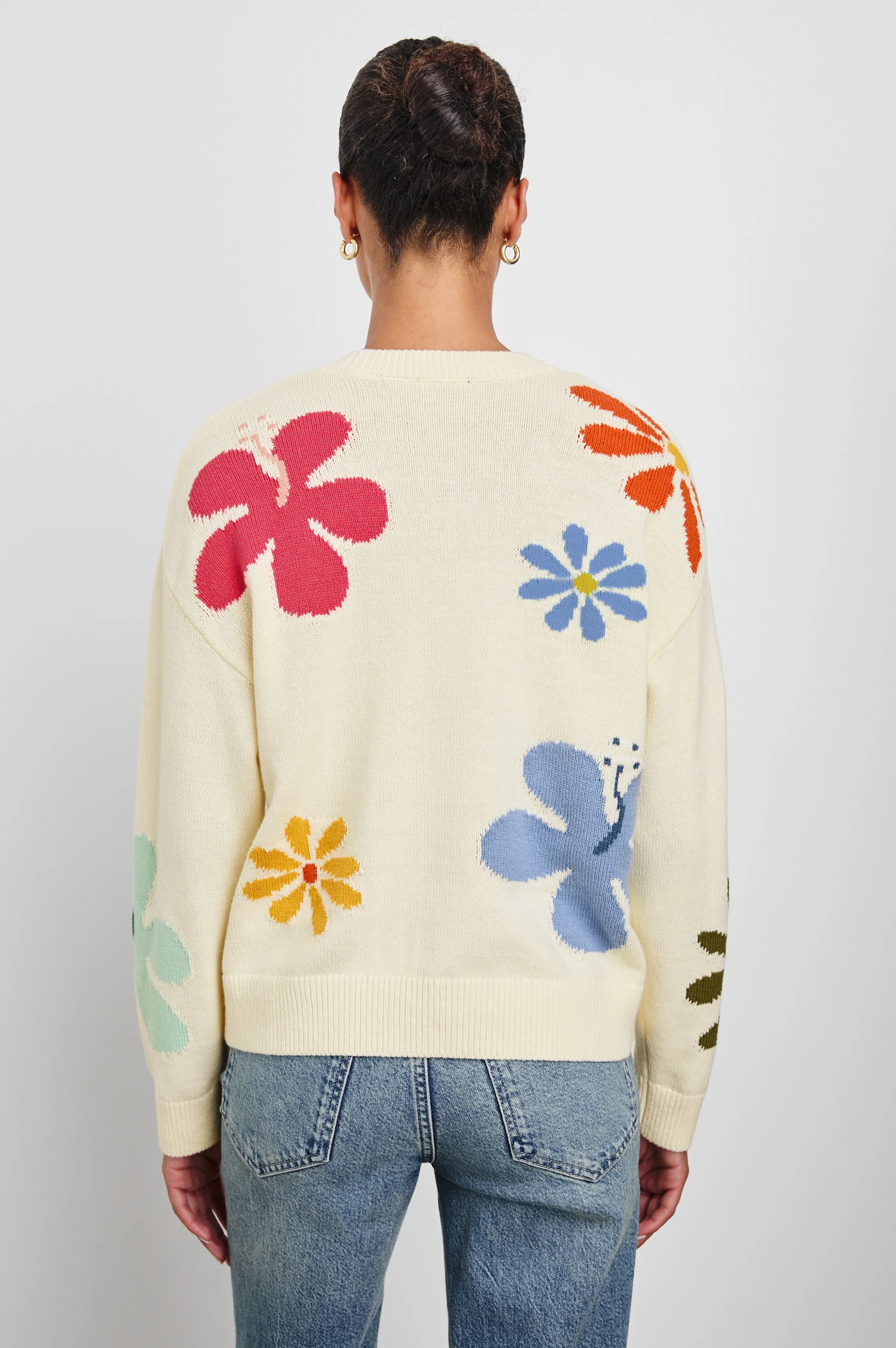 Zoey Sweater - Ivory Hibiscus