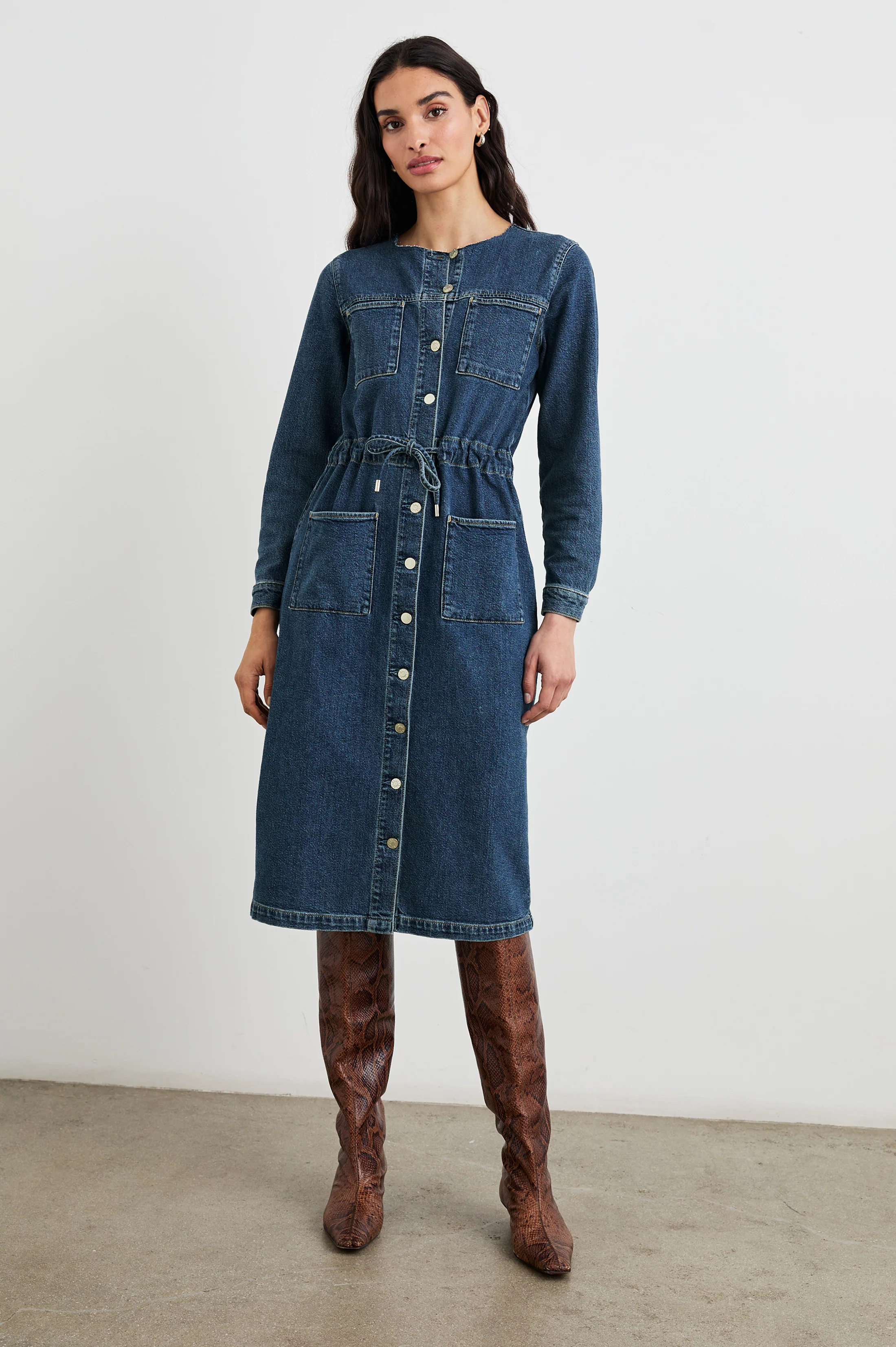 Elysian Dress - Pebble Blue