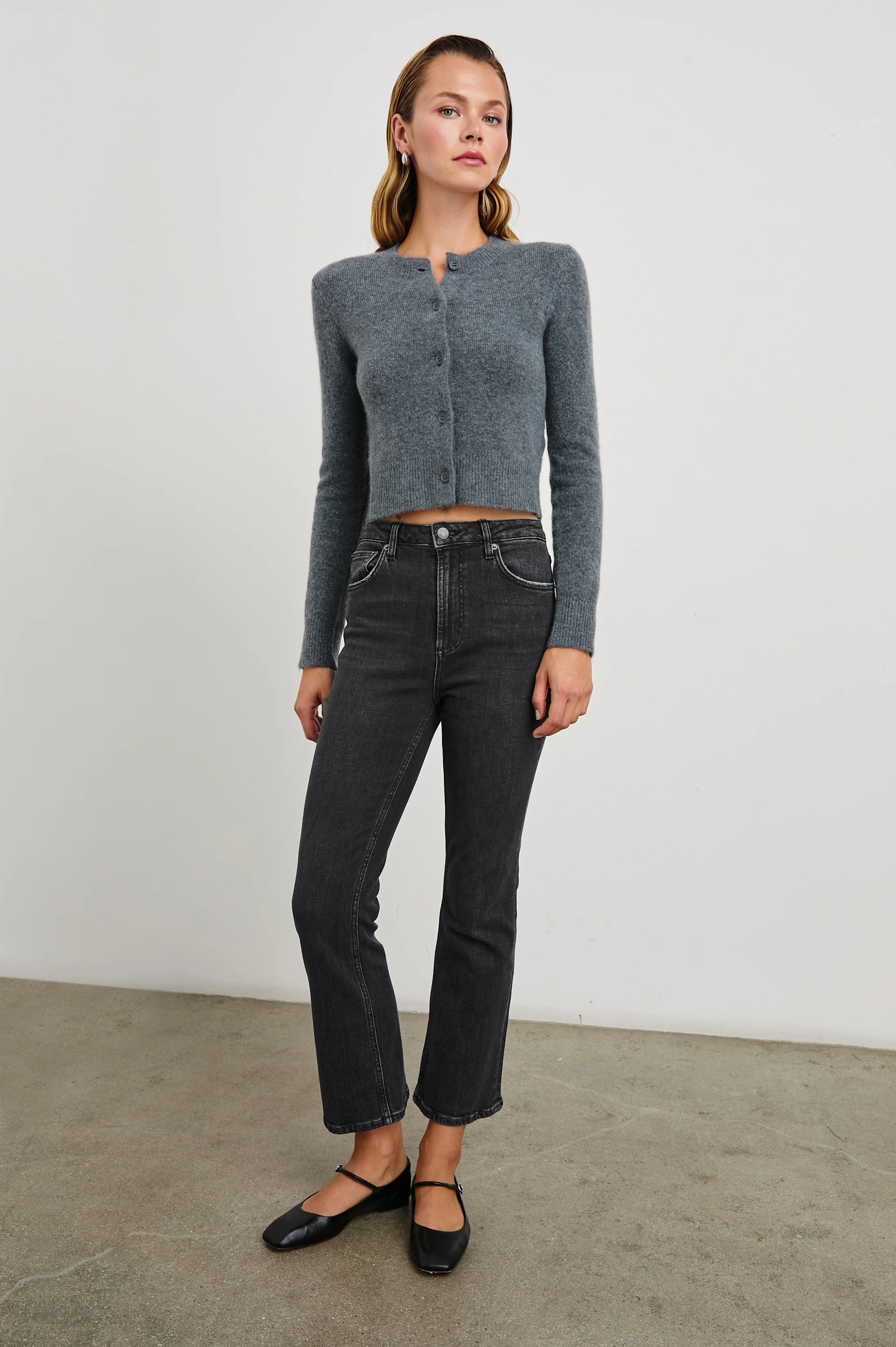 Sunset Crop Slim Fare - Black Pearl