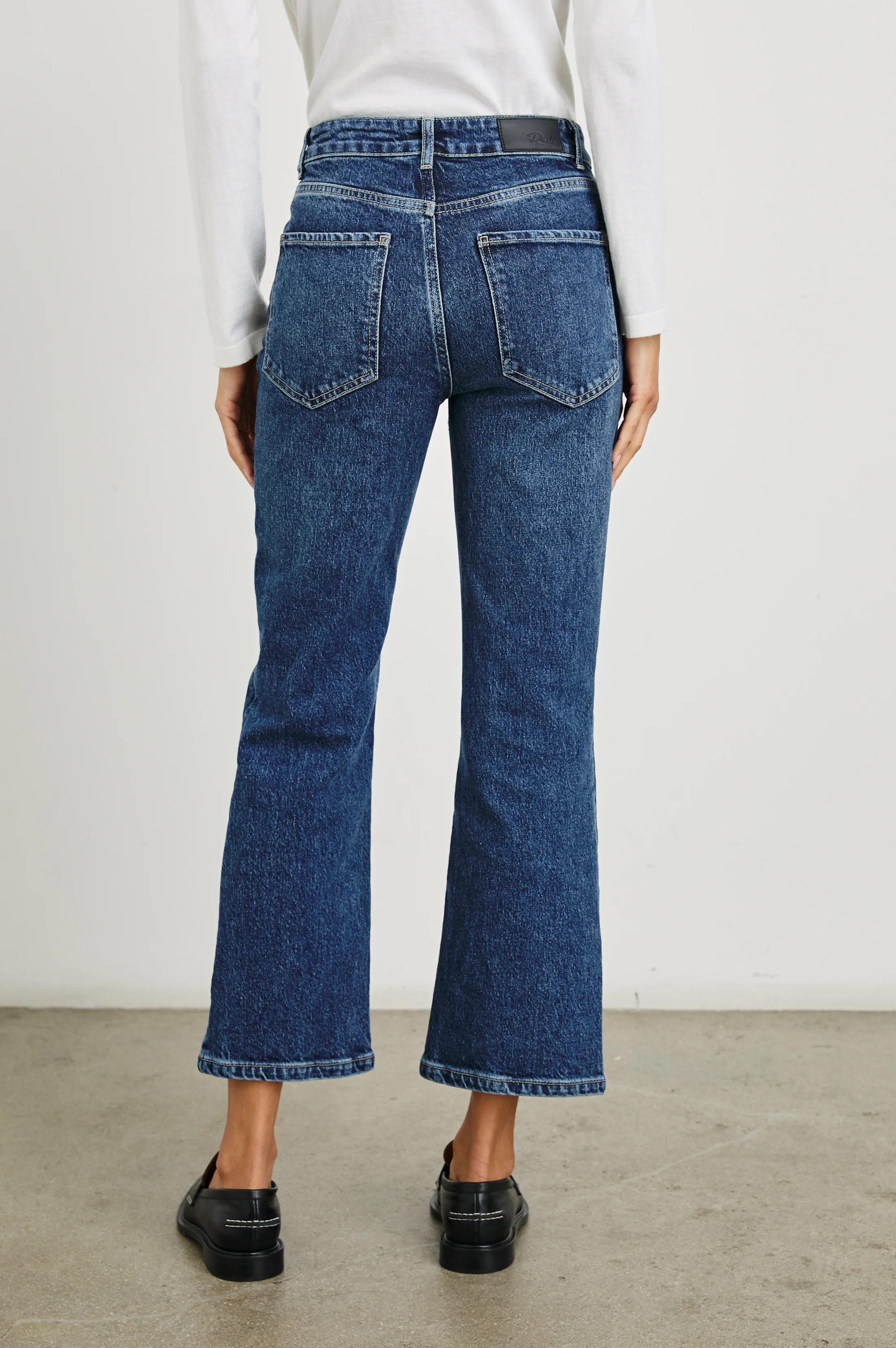Sunset Crop Slim Flare - Collegiate Blue