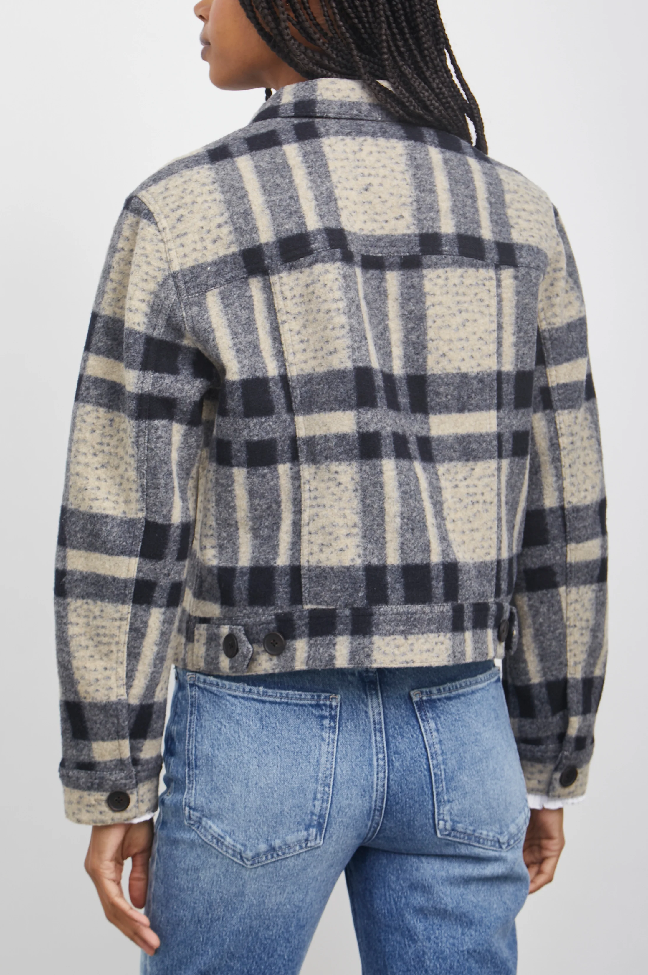 Steffi Jacket - Tan Pacific Check