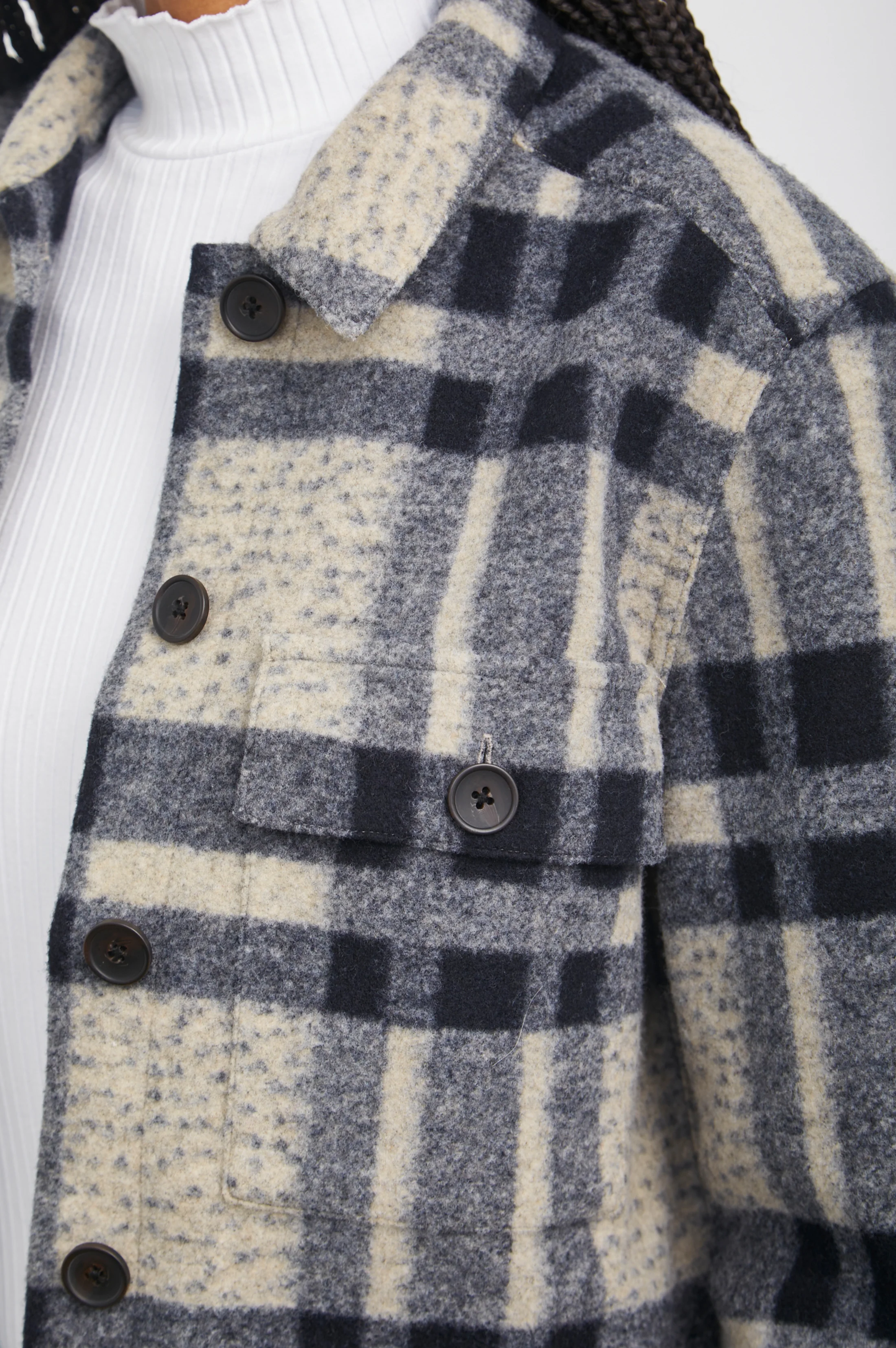 Steffi Jacket - Tan Pacific Check