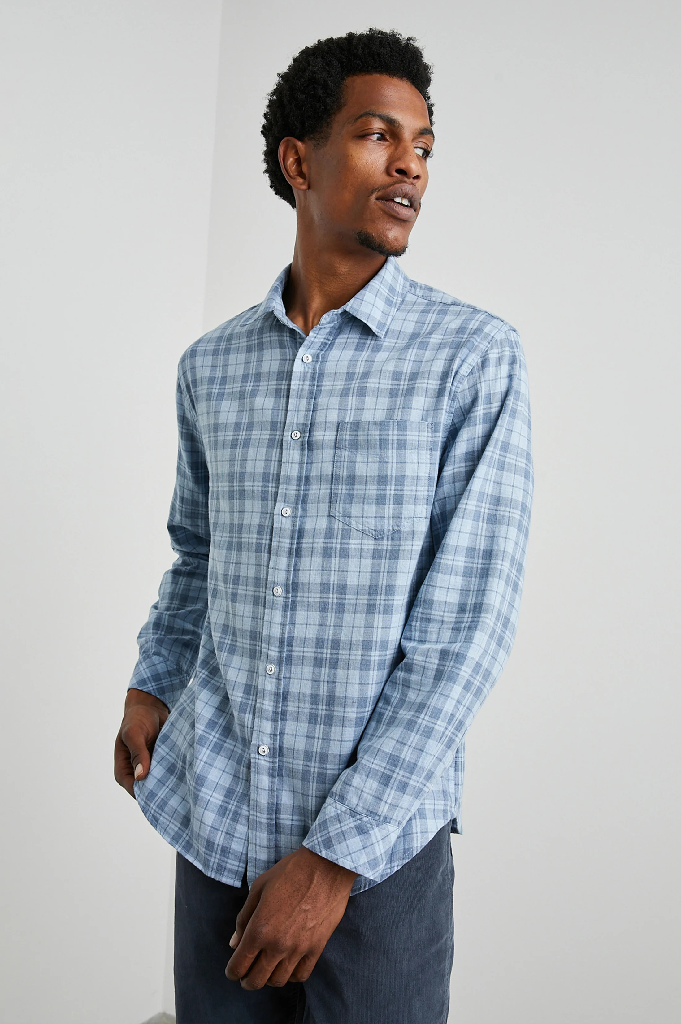 Wyatt Shirt - Sky Denim Heather