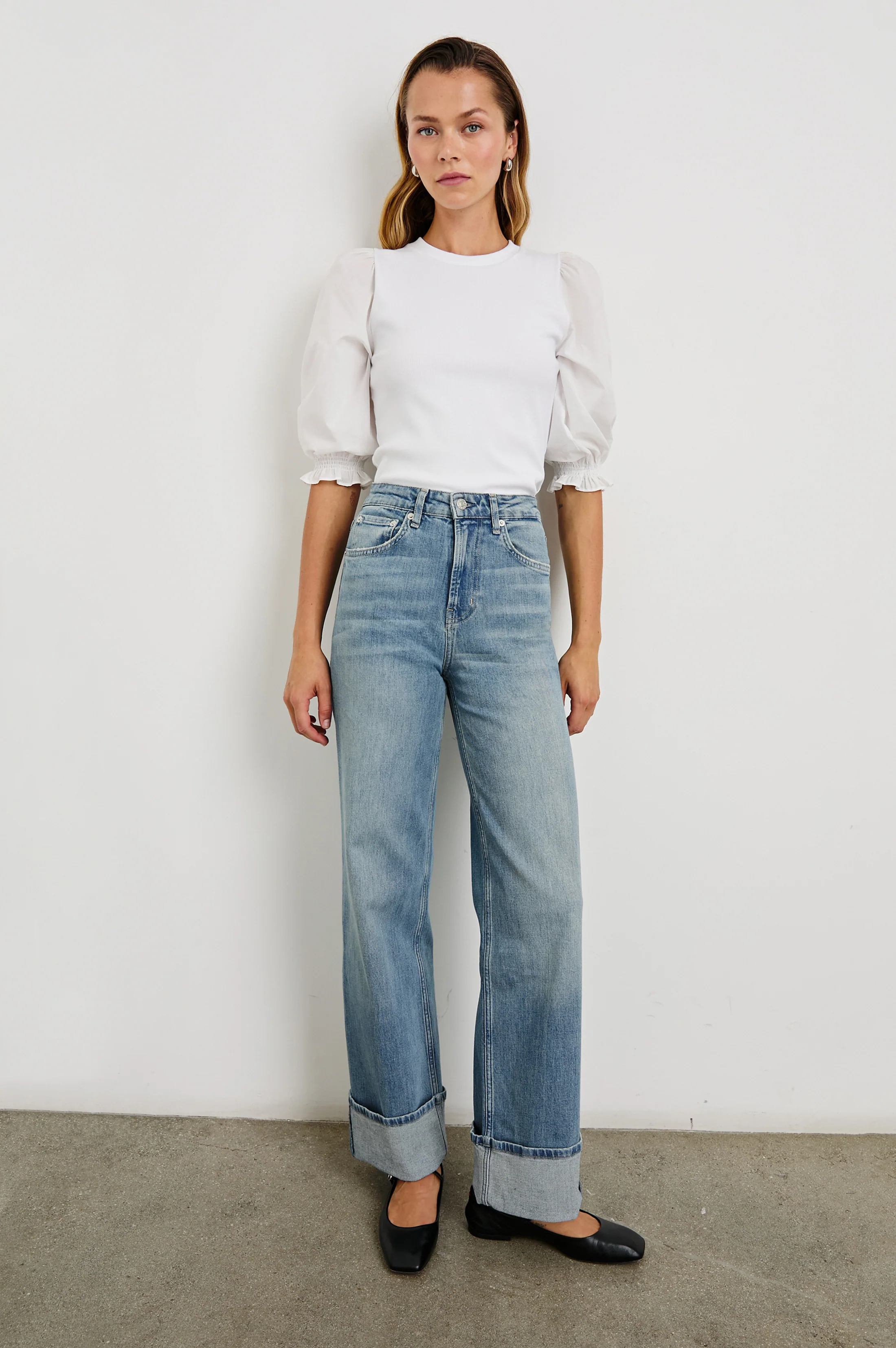 Getty Wide Leg - Baltic Sea Cuffed