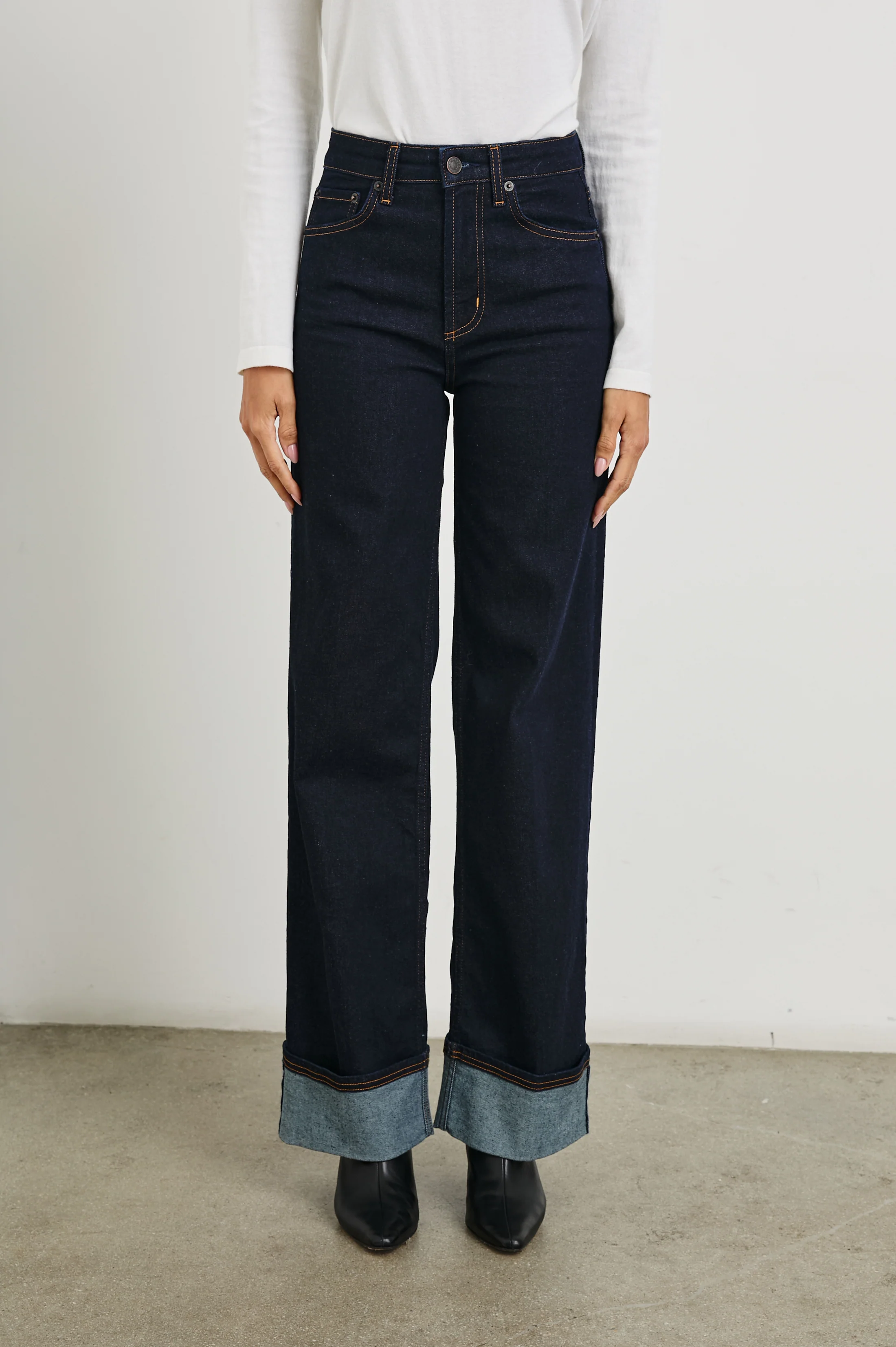 Getty Wide Leg - Midnight Blues Cuffed