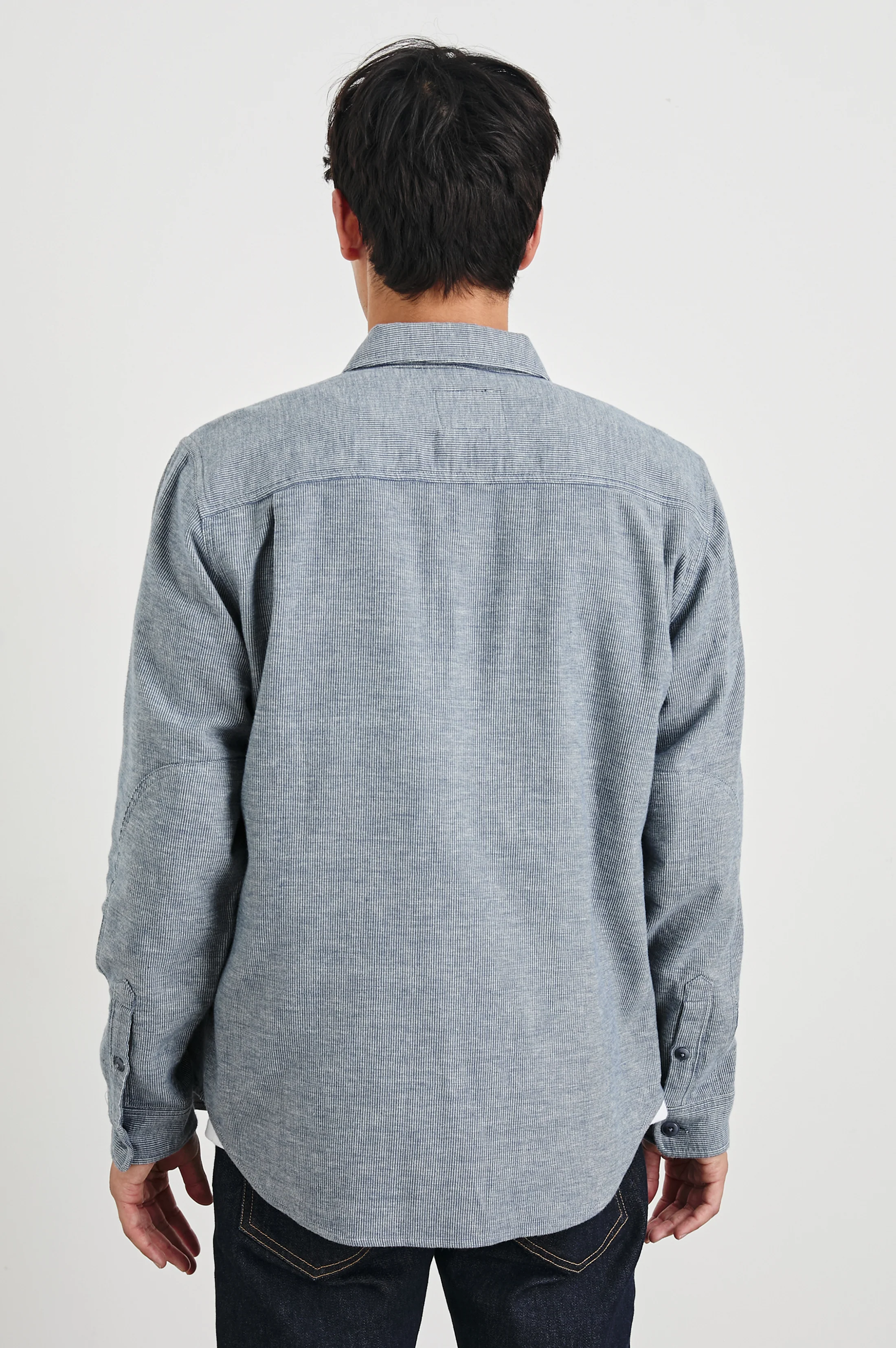 Burr Shirt Jacket - Denim White