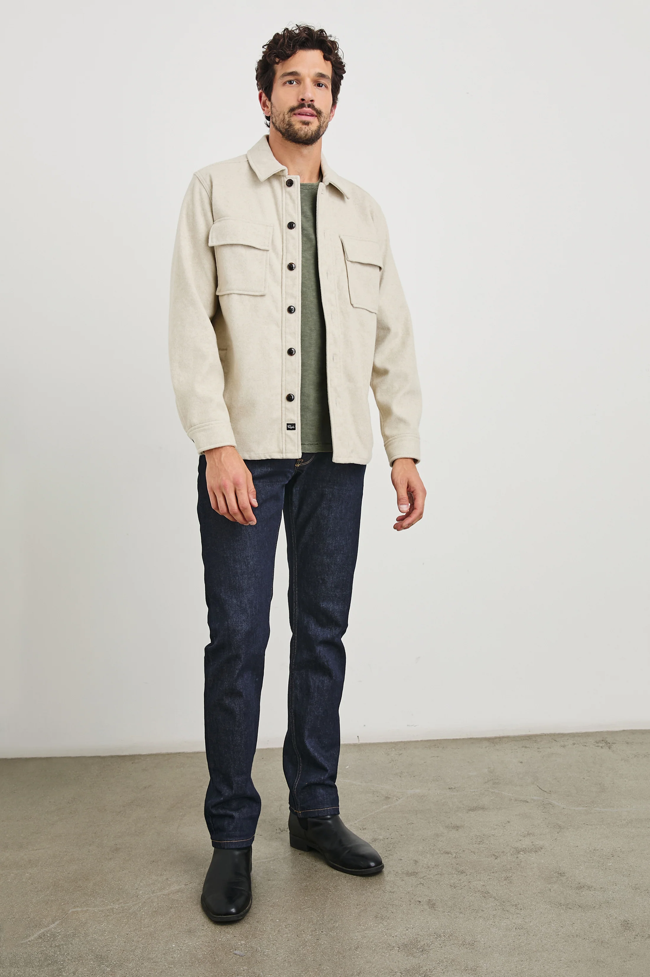 Warner Shirt Jacket - Beige