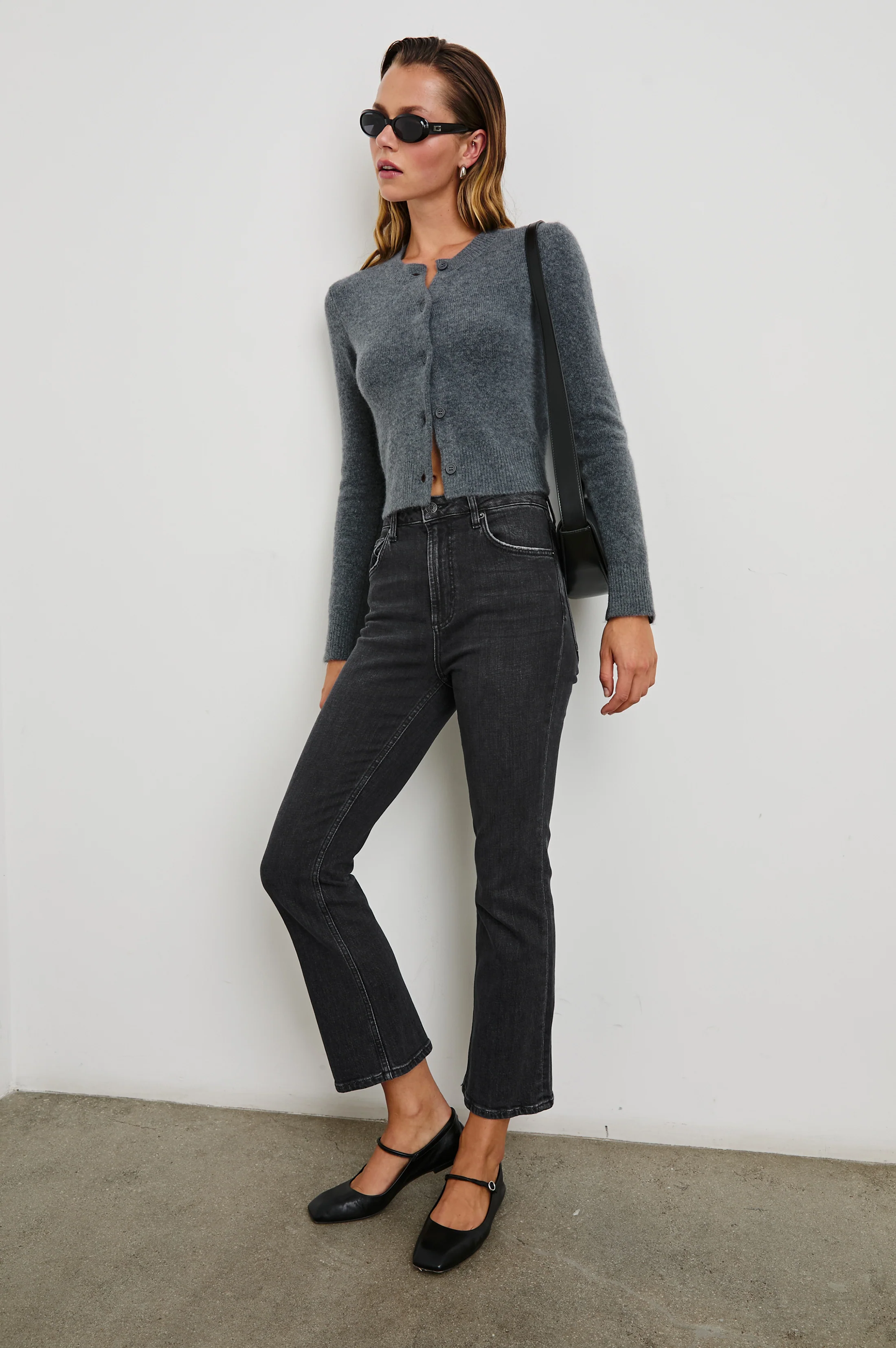 Sunset Crop Slim Fare - Black Pearl