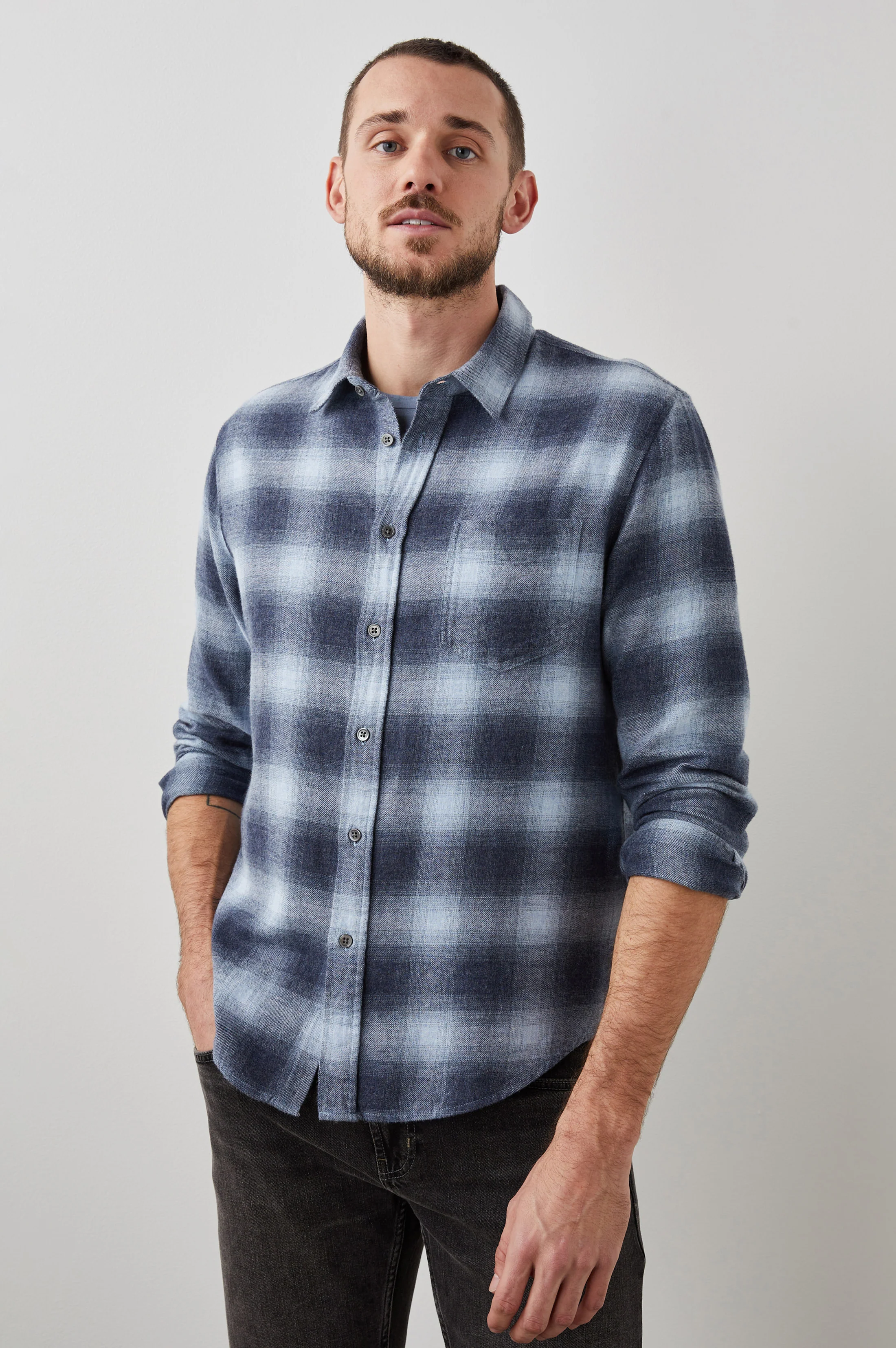 Lennox Shirt - Denim Shadow