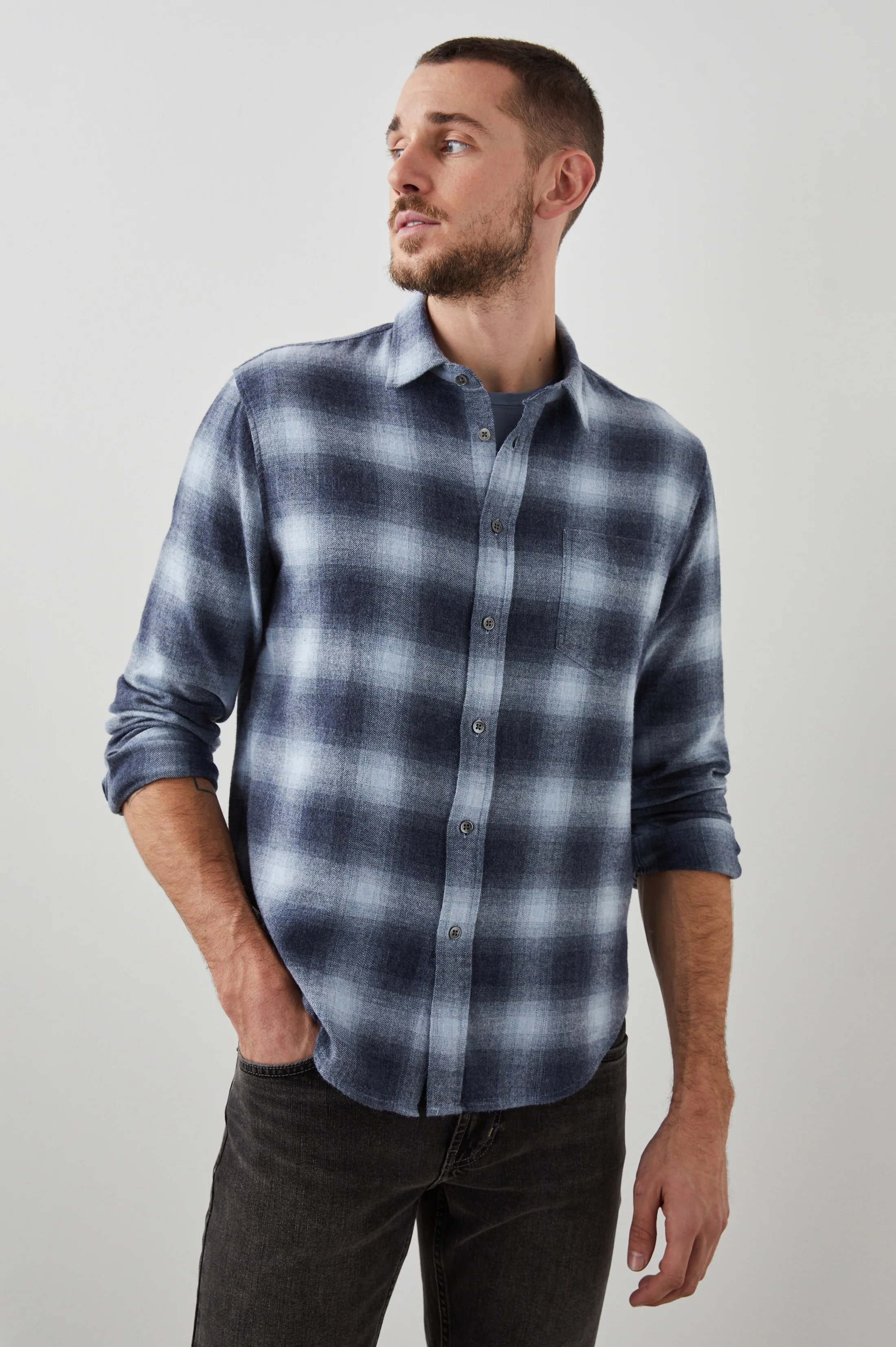 Lennox Shirt - Denim Shadow
