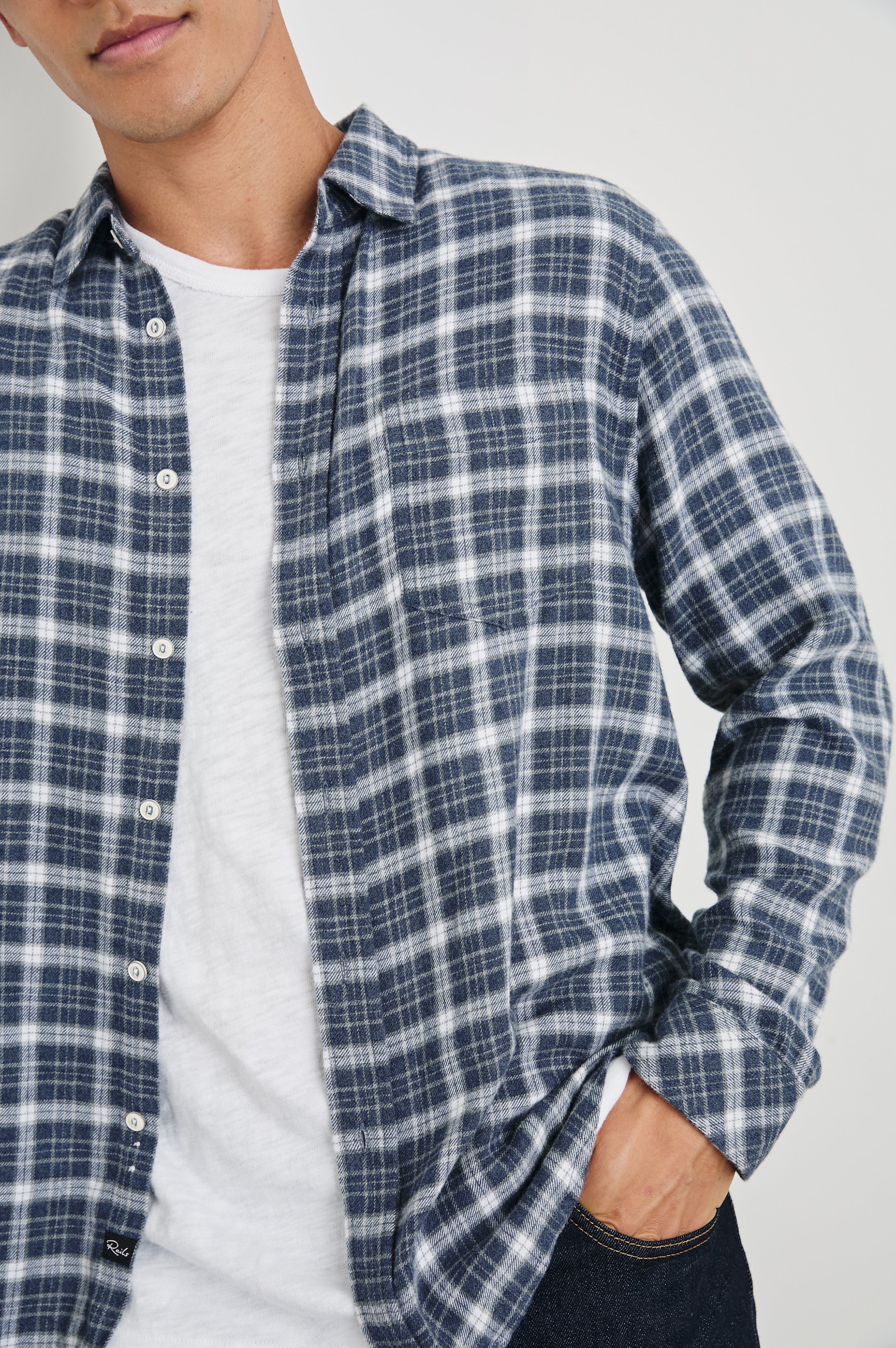 Lennox Shirt - Denim White Grey