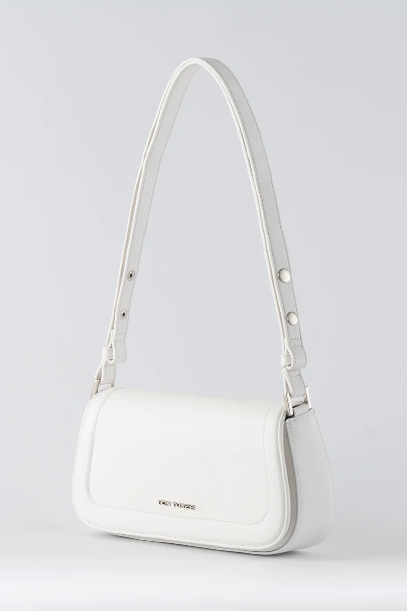 TEN TONES Bruno Baguette Bag White