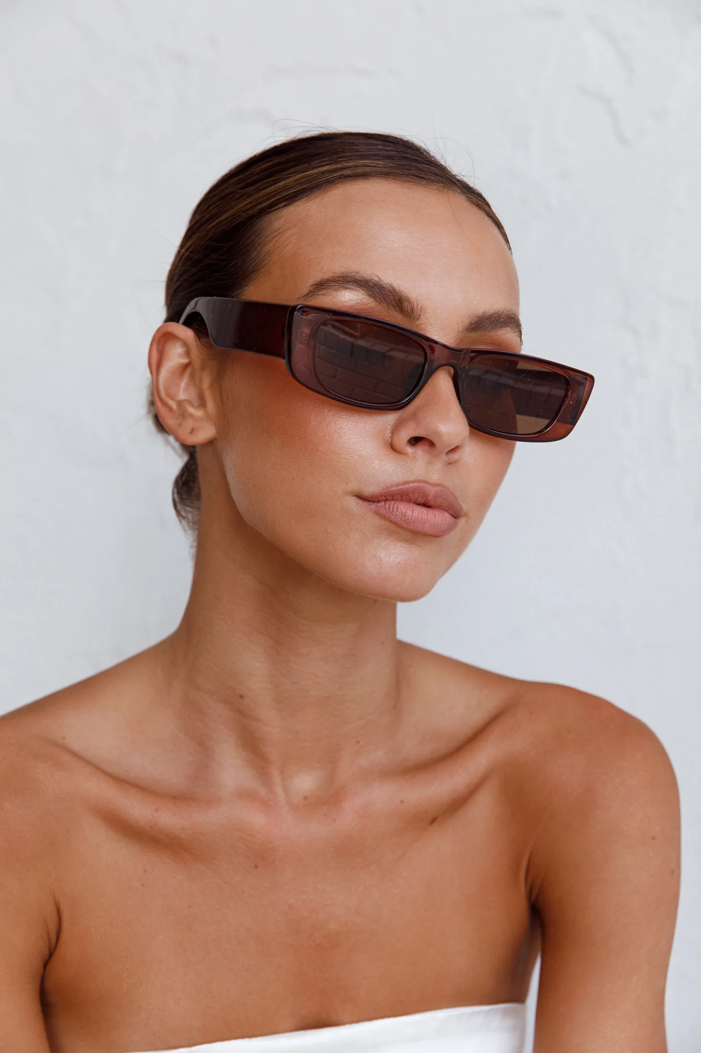 Hacker Classic 90's Square Frame Sunglasses Tea