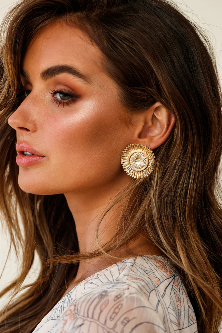 Sunflower Gold Earrings