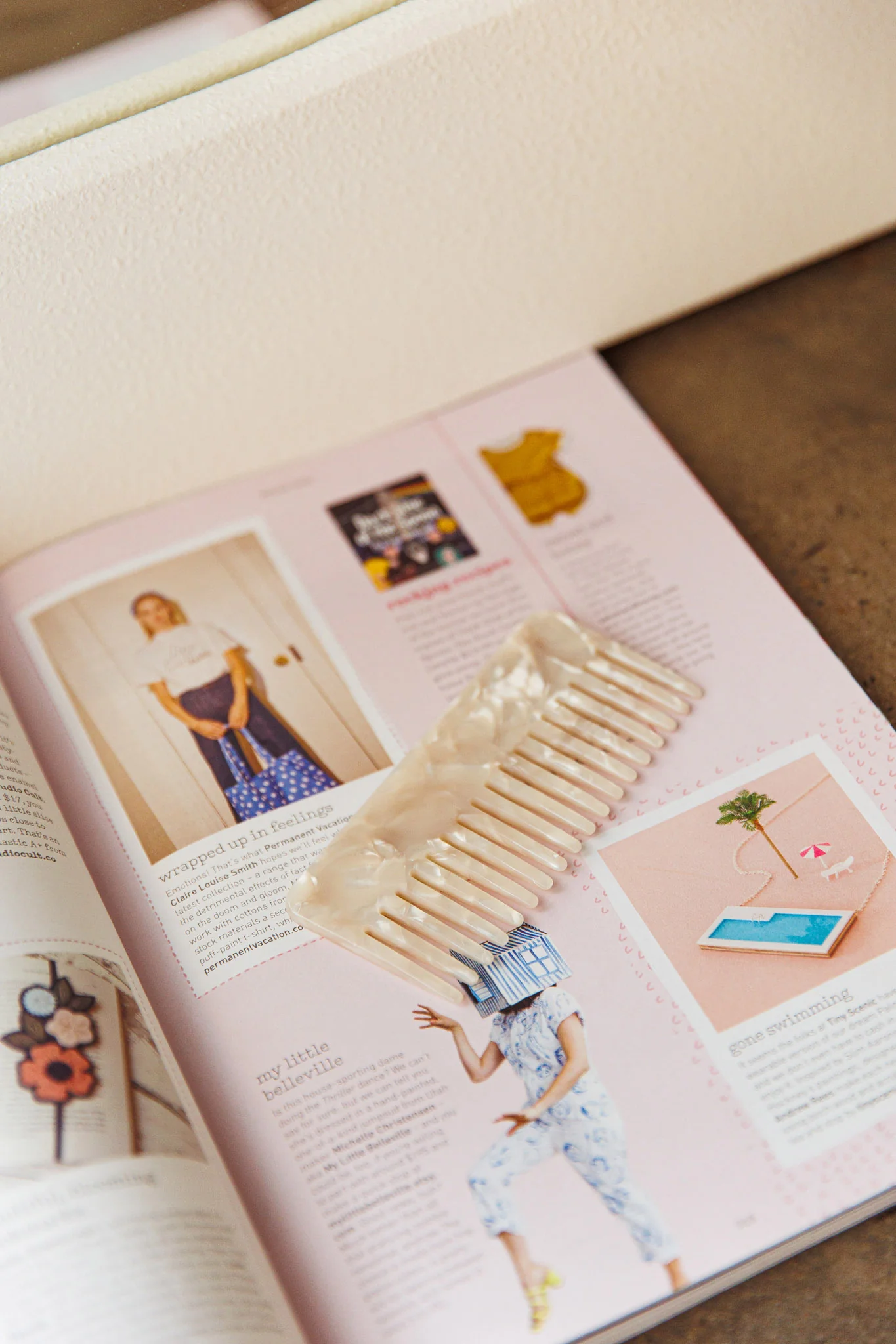Hadley Marbled Comb White