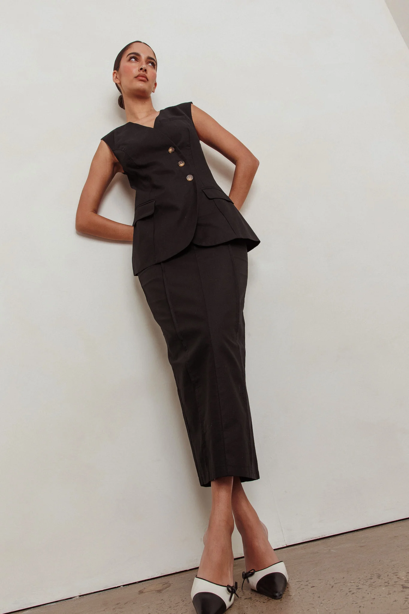 Sweet Treat Column Maxi Skirt Black