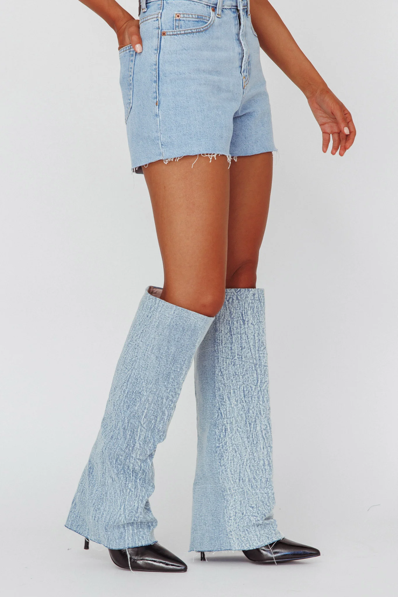 AZALEA WANG Appealing-Denim Stiletto Boot